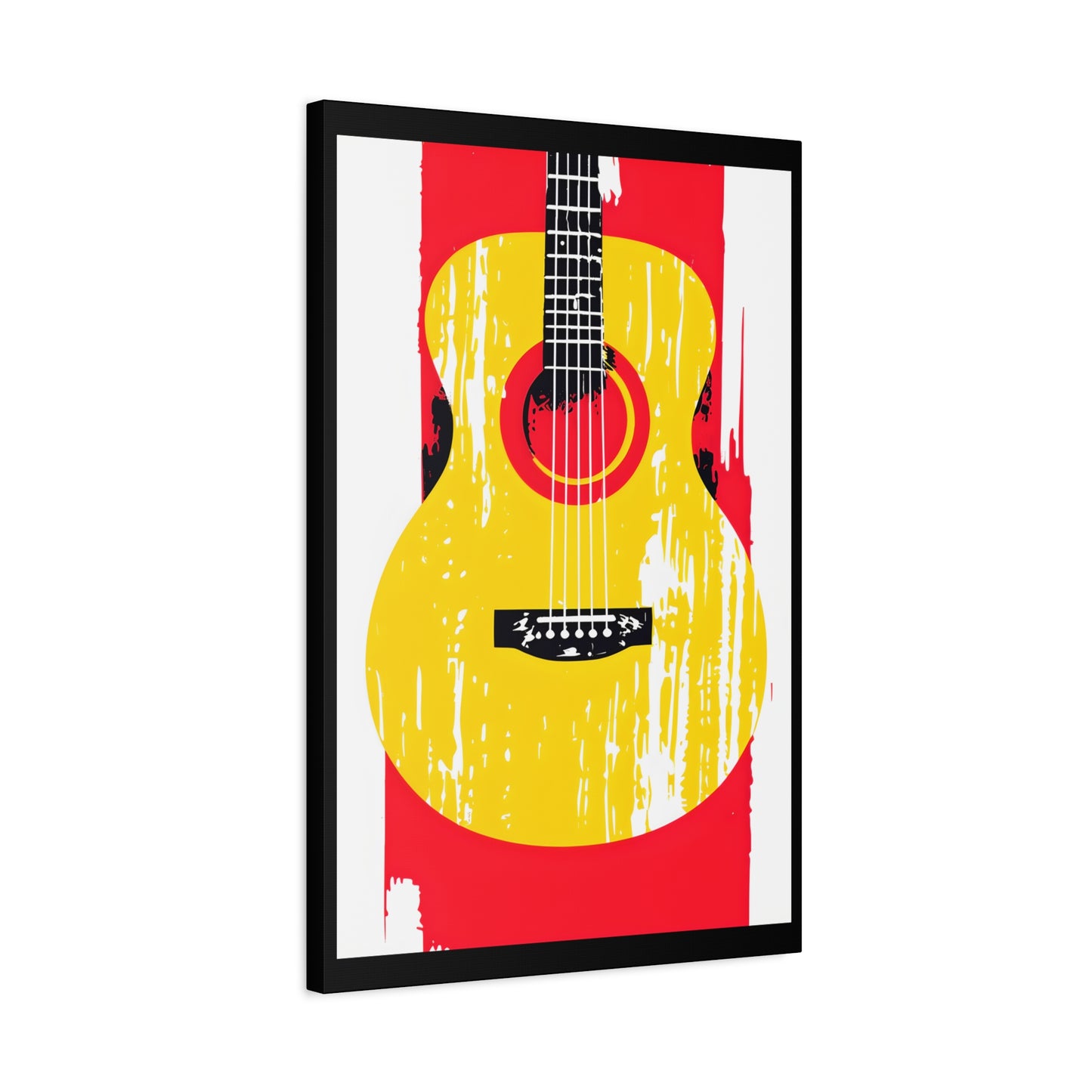 Guitar Blaze - Guitar Art Canvas Print, Music Decor, Acoustic Guitar Wall Art - 20" x 30" (vertical) - Gift for Musicians, Room Decor, Handmade Home Decor