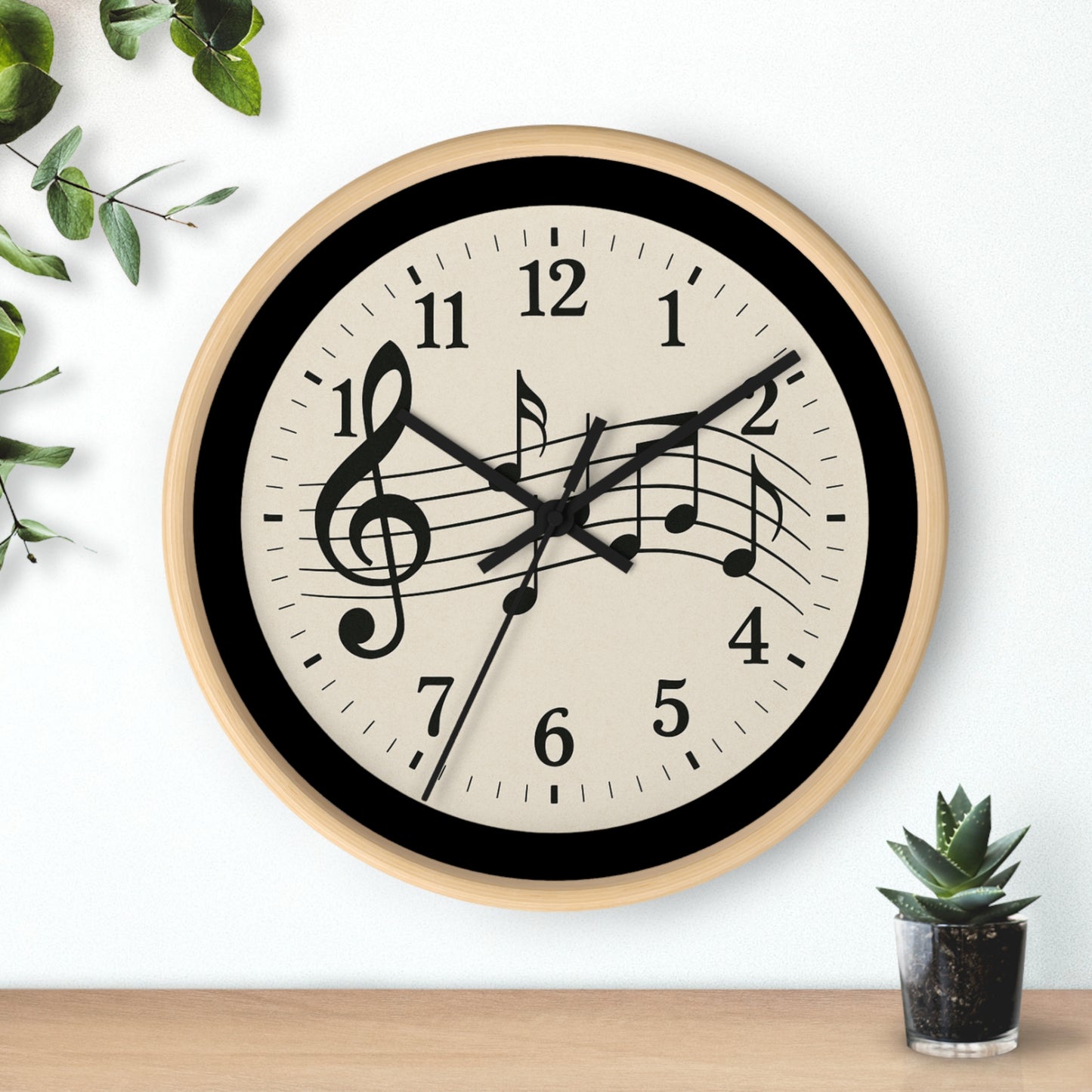 MELODY IN TIME | Musical Notes Wall Clock | Perfect for Music Lovers, Home Decor, Gifts, Music Teaching, Relaxation | A timeless way to keep the beat in style.