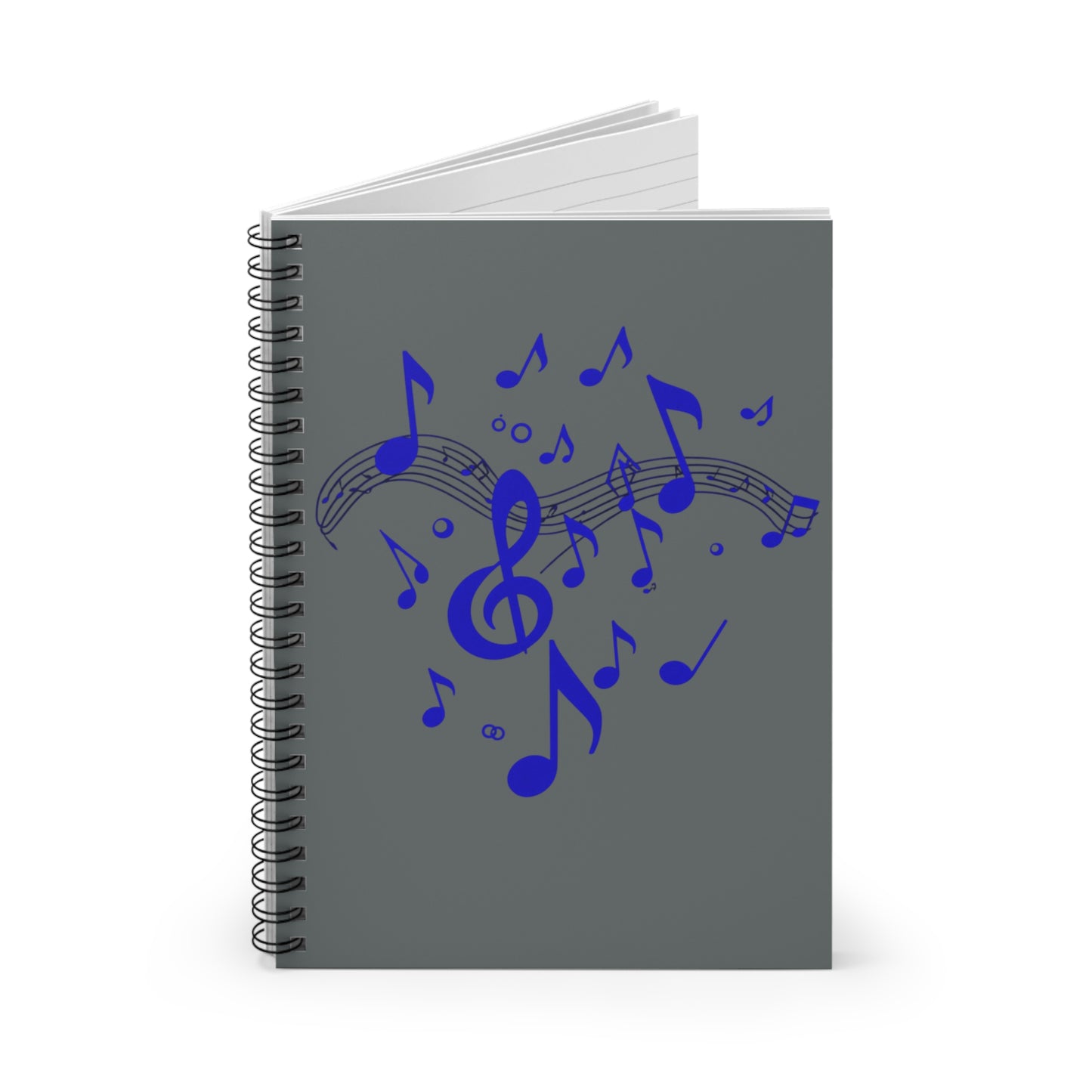 DANCING NOTES ON STAFF Spiral Notebook - Ruled Lines, Perfect for Music Lovers, Students, Journaling, Gifts for Musicians, Notes, Doodles