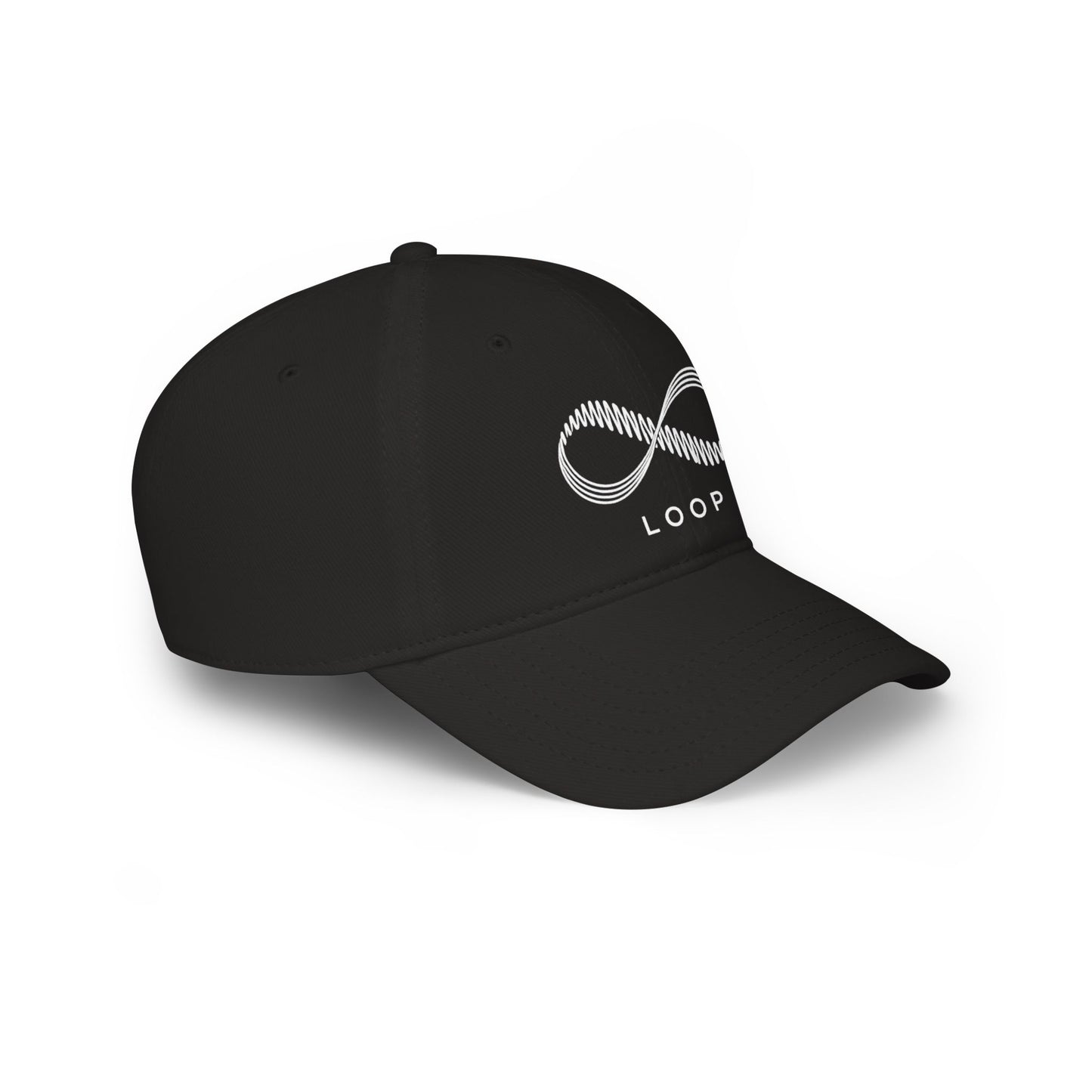 LOOP – Infinite Sound | Baseball Cap — Minimalist Black Low-Profile Hat