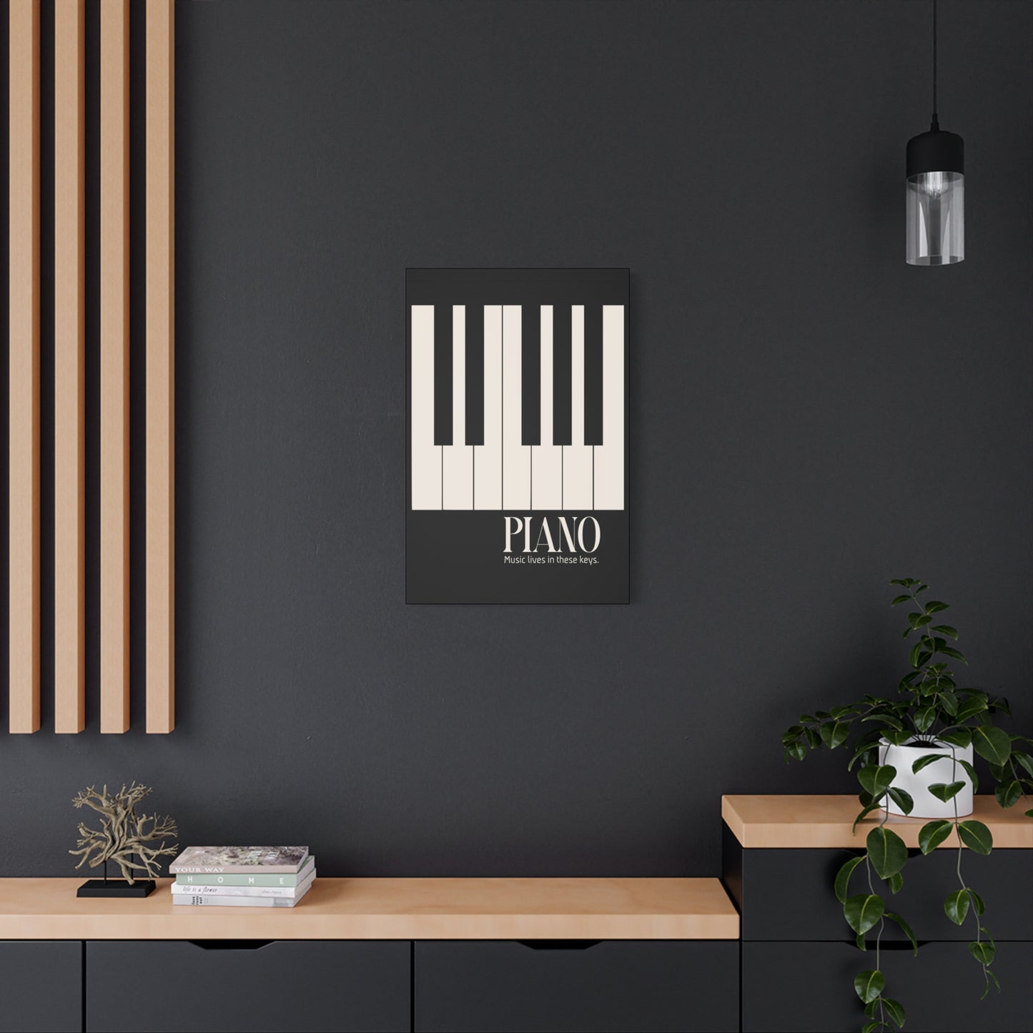 These Keys - Piano Wall Art Canvas, Music Room Decor - 20" x 30" - Gift for Musicians, Home Decor, Musician Gift, Music Lover Art