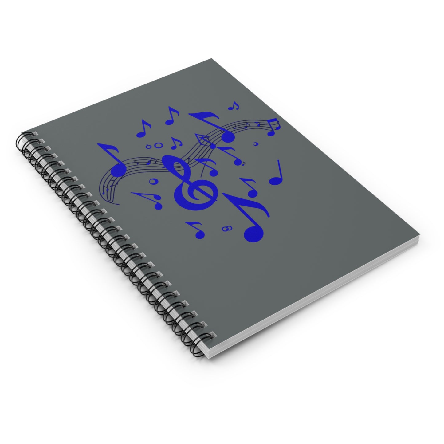 DANCING NOTES ON STAFF Spiral Notebook - Ruled Lines, Perfect for Music Lovers, Students, Journaling, Gifts for Musicians, Notes, Doodles