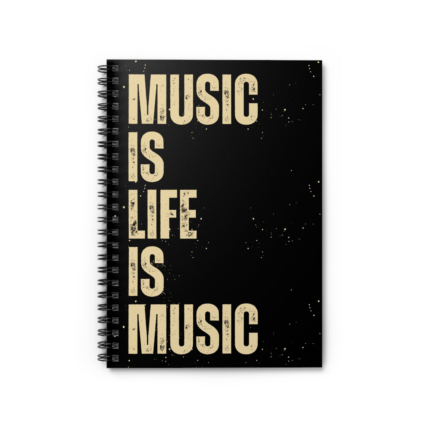 MUSIC IS LIFE Spiral Notebook | Ruled Line Journal, Gift for Musicians, Music Lovers, Daily Planner, Stationery Essential