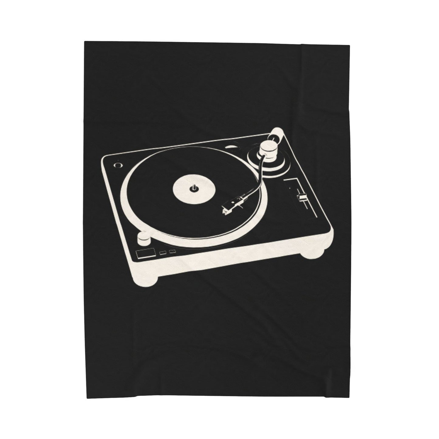 VINYL VIBES Velveteen Plush Blanket – Cozy Gift for Music Lovers, Home Decor, Birthday, Relaxation, Concerts | 2 SIZES