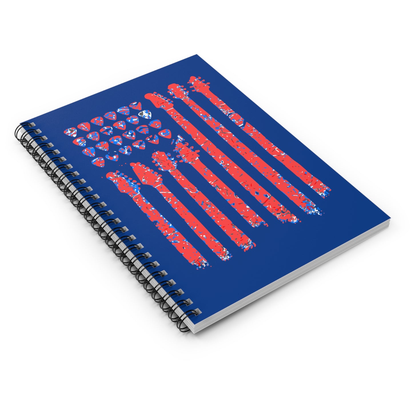 PATRIOTIC GUITAR Spiral Notebook - Perfect for Music Lovers, Independence Day, Gifts for Musicians, Journals, School Supplies