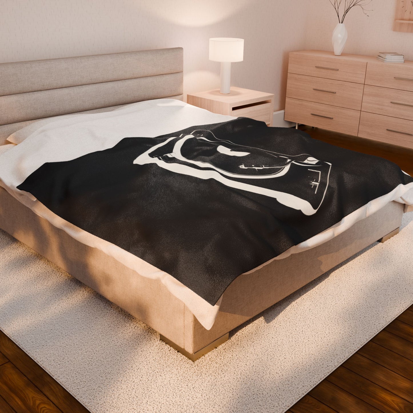 VINYL VIBES Velveteen Plush Blanket – Cozy Gift for Music Lovers, Home Decor, Birthday, Relaxation, Concerts | 2 SIZES