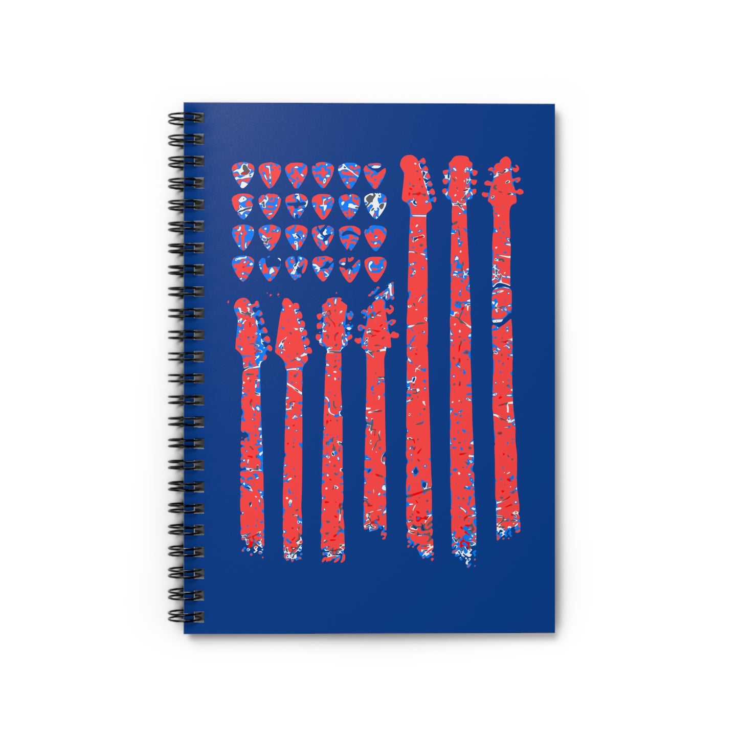 PATRIOTIC GUITAR Spiral Notebook - Perfect for Music Lovers, Independence Day, Gifts for Musicians, Journals, School Supplies