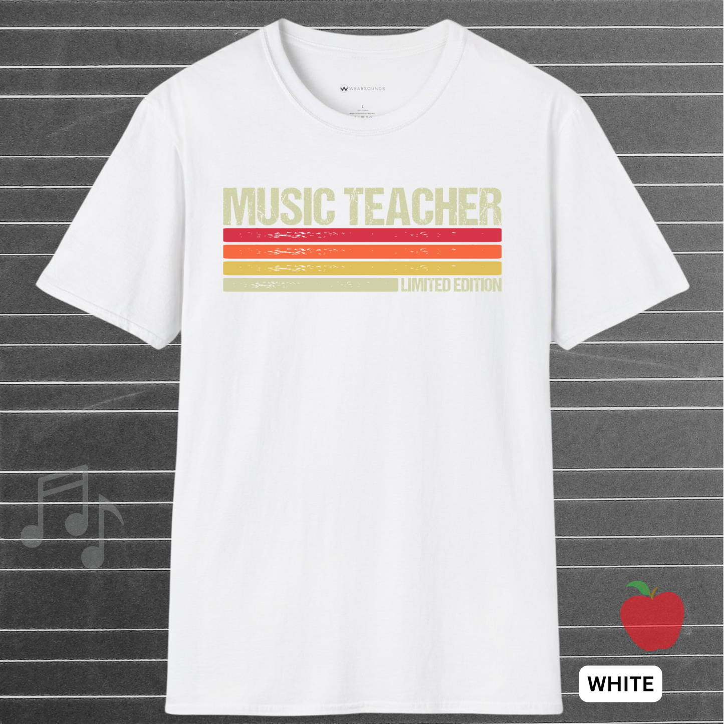 MUSIC TEACHER LIMITED EDITION | T-SHIRT - 7 colors - 9 sizes | Vintage Music Teacher Tee