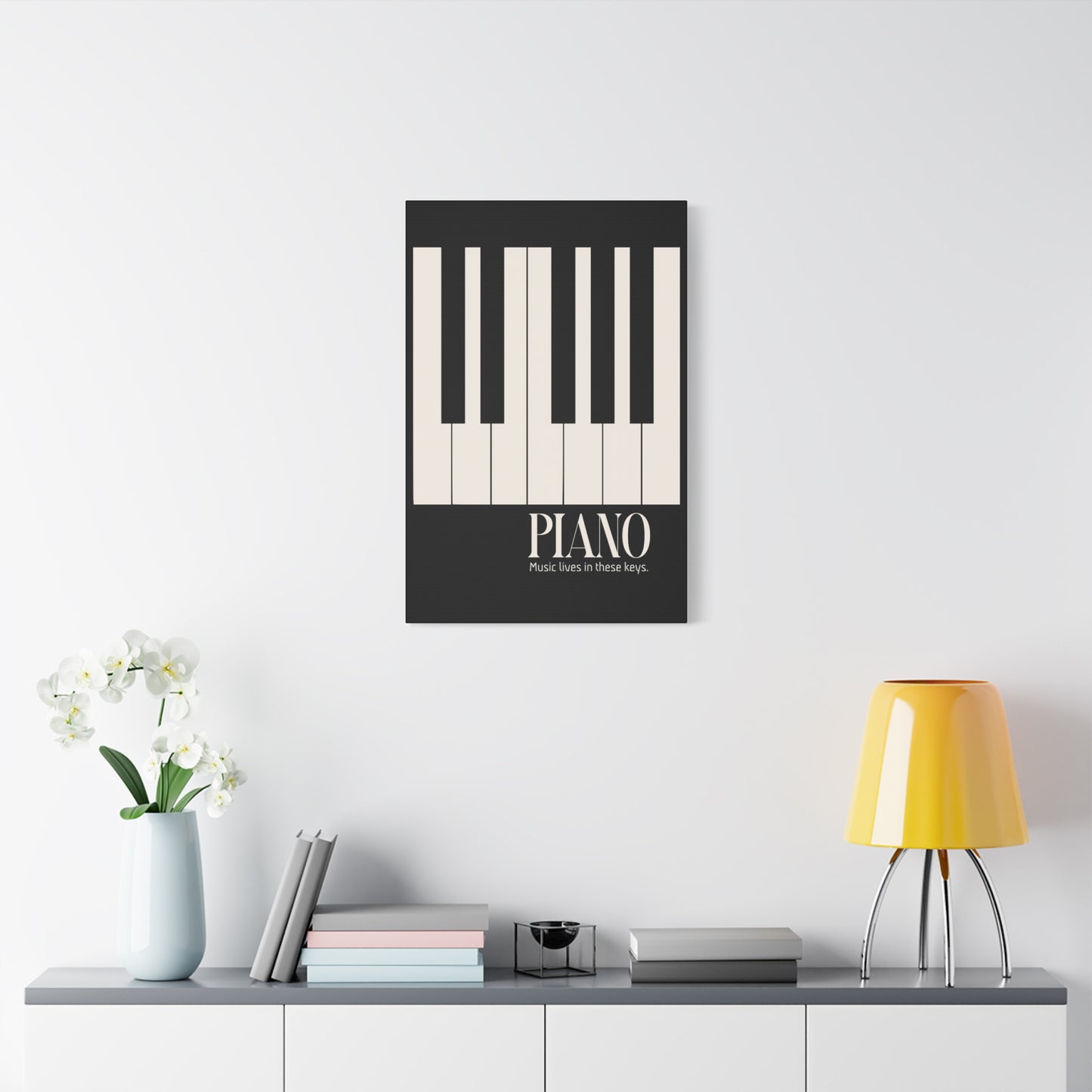 These Keys - Piano Wall Art Canvas, Music Room Decor - 20" x 30" - Gift for Musicians, Home Decor, Musician Gift, Music Lover Art