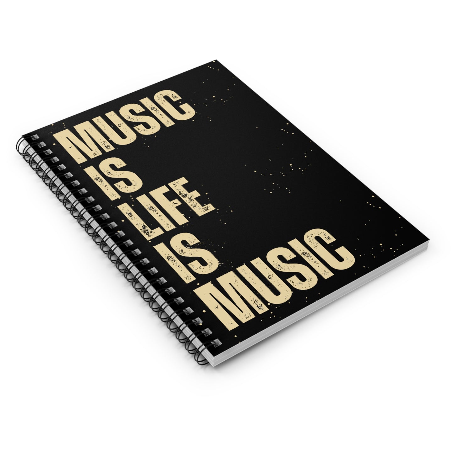 MUSIC IS LIFE Spiral Notebook | Ruled Line Journal, Gift for Musicians, Music Lovers, Daily Planner, Stationery Essential