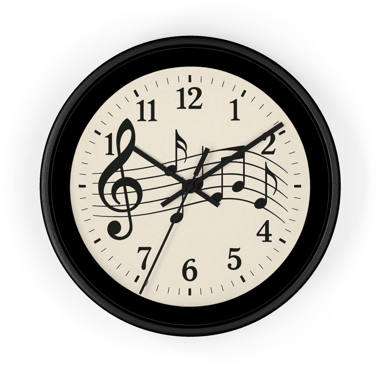 MELODY IN TIME | Musical Notes Wall Clock | Perfect for Music Lovers, Home Decor, Gifts, Music Teaching, Relaxation | A timeless way to keep the beat in style.