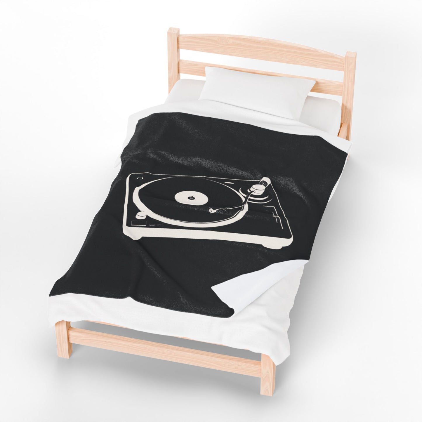 VINYL VIBES Velveteen Plush Blanket – Cozy Gift for Music Lovers, Home Decor, Birthday, Relaxation, Concerts | 2 SIZES
