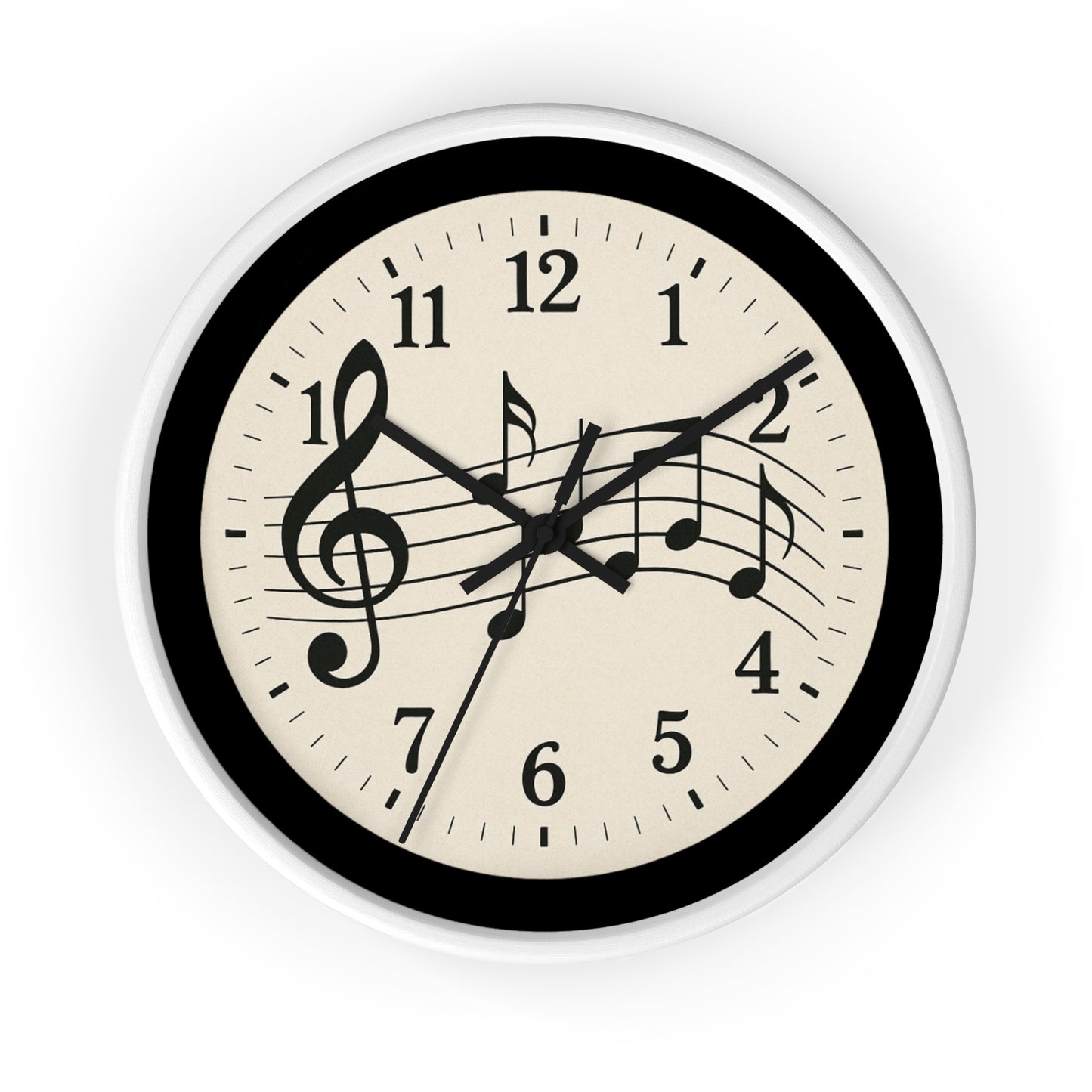 MELODY IN TIME | Musical Notes Wall Clock | Perfect for Music Lovers, Home Decor, Gifts, Music Teaching, Relaxation | A timeless way to keep the beat in style.