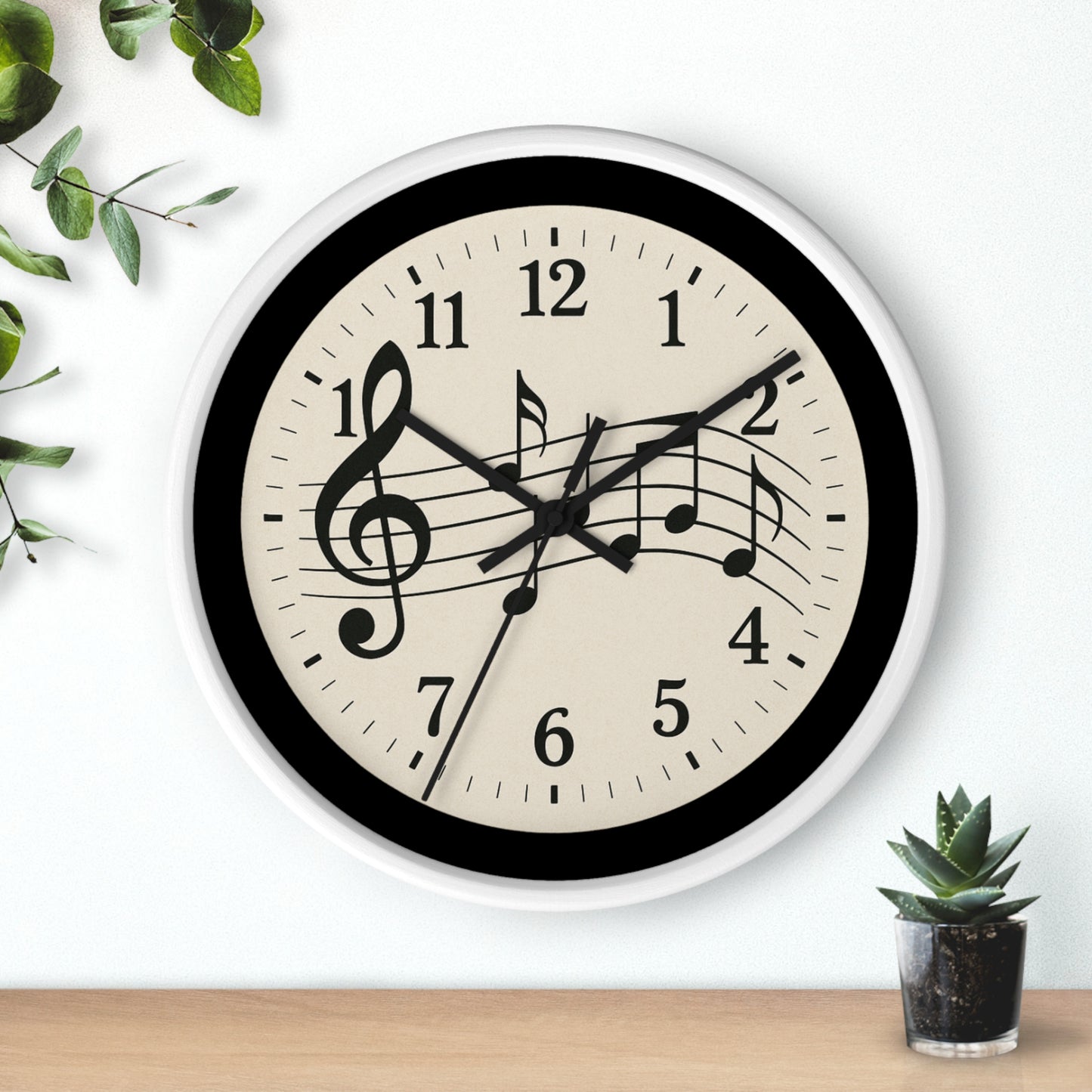 MELODY IN TIME | Musical Notes Wall Clock | Perfect for Music Lovers, Home Decor, Gifts, Music Teaching, Relaxation | A timeless way to keep the beat in style.