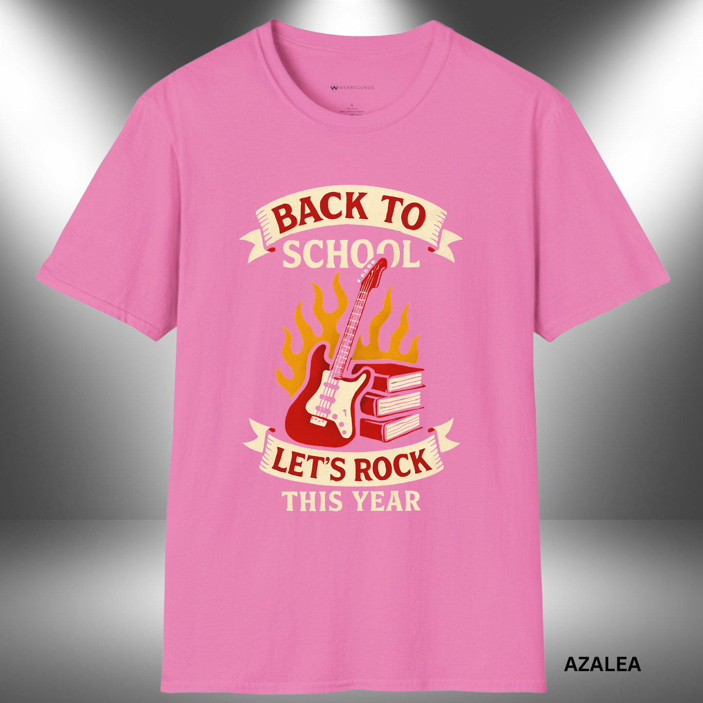 BACK TO SCHOOL: LET'S ROCK THIS YEAR | T-SHIRT - 6 colors - 9 sizes | Rock the hallways—add to cart now—back to school music shirt, band tee, choir shirt, guitar t-shirt, student musician gift.