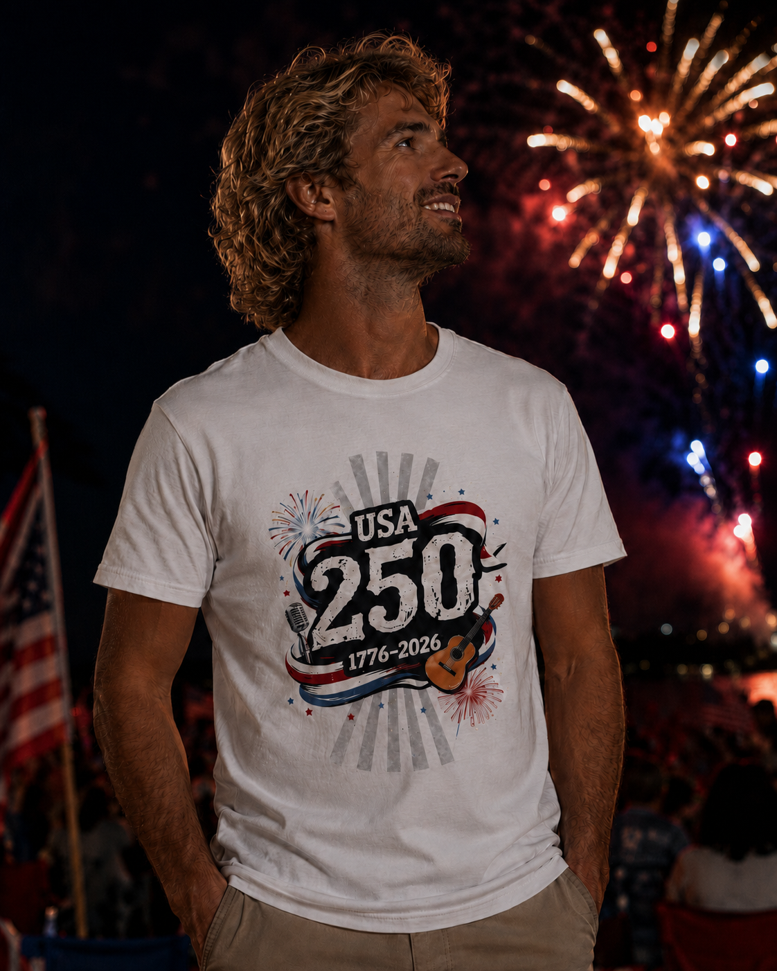 USA 250: THE SOUND OF FREEDOM | T-SHIRT - 7 colors - 9 sizes | Patriotic Anniversary Summer Tee