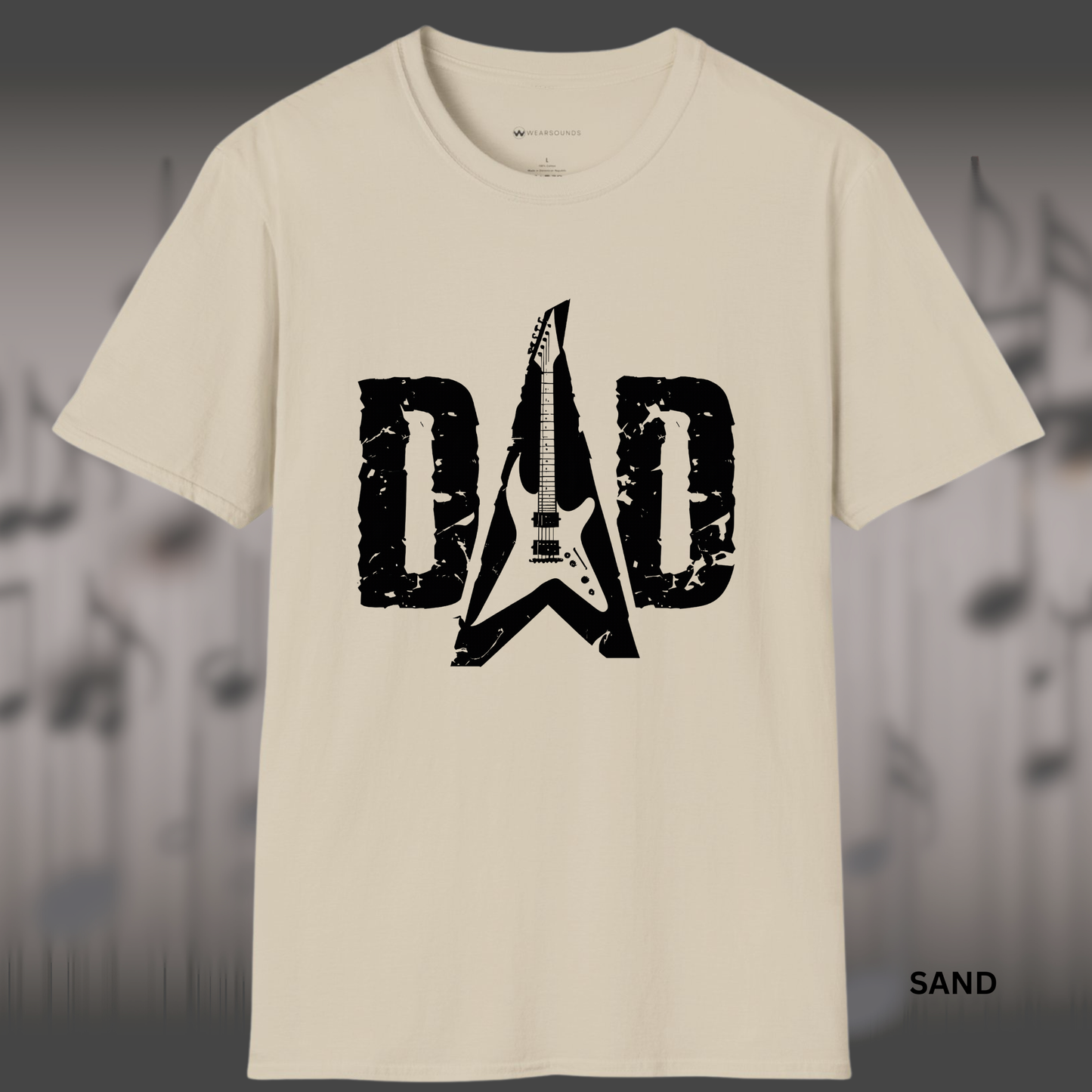 DAD Guitar T-Shirt | T-SHIRT - 4 colors - 9 sizes | Rock Music Shirt for Guitar Loving Fathers