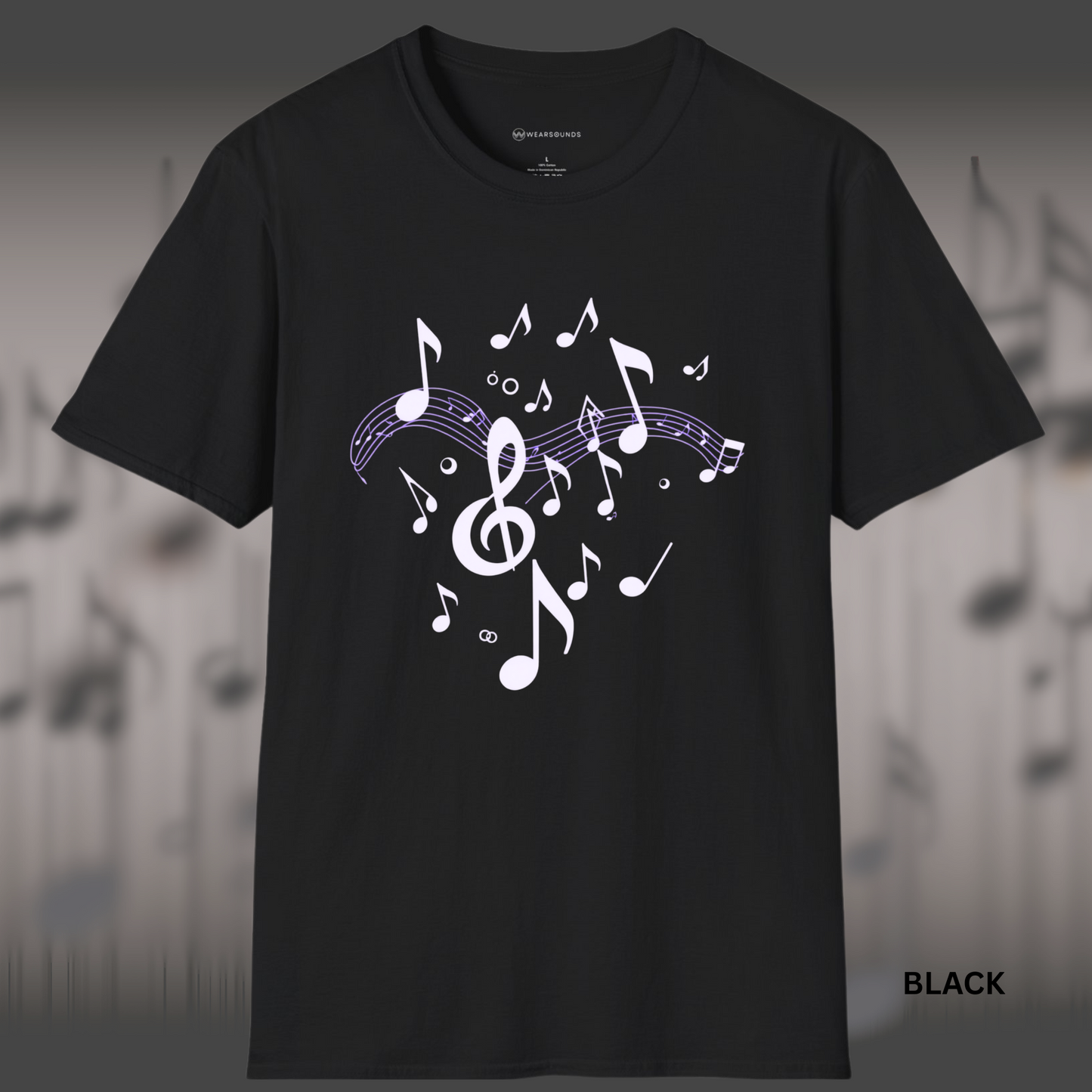 DANCING NOTES ON STAFF | T-SHIRT - 7 colors - 9 sizes