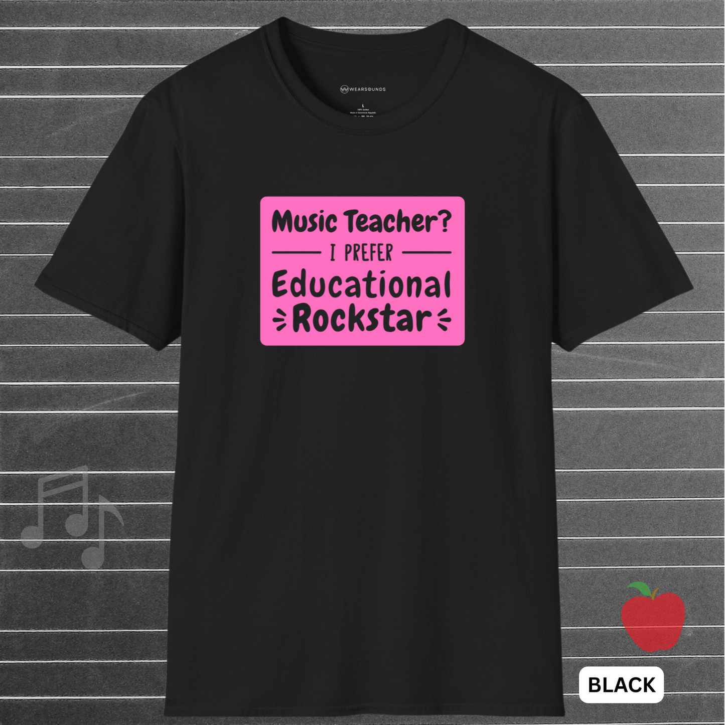 EDUCATIONAL ROCKSTAR - PINK | T-SHIRT - 5 colors - 9 sizes | You're not just teaching—you're headlining. 🎤🍎