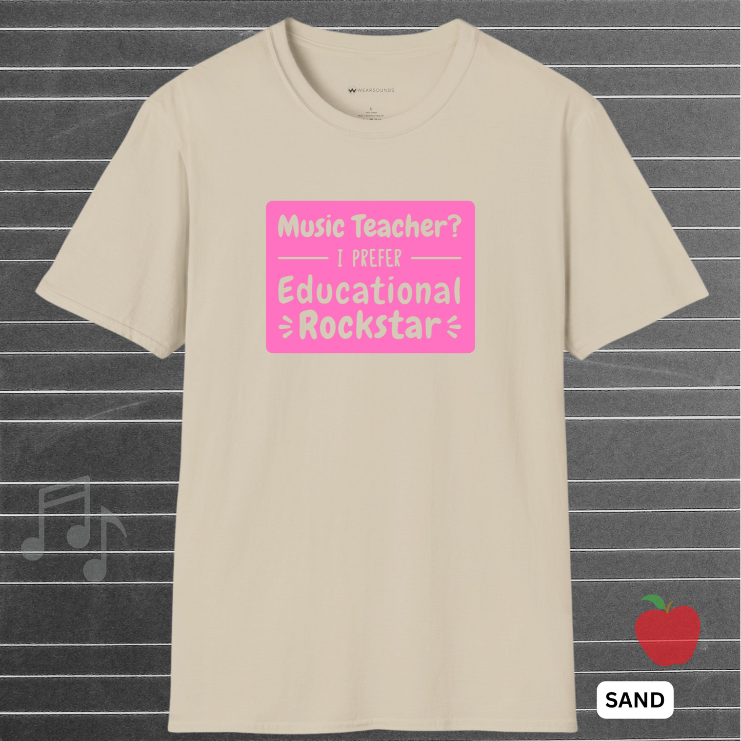 EDUCATIONAL ROCKSTAR - PINK | T-SHIRT - 5 colors - 9 sizes | You're not just teaching—you're headlining. 🎤🍎