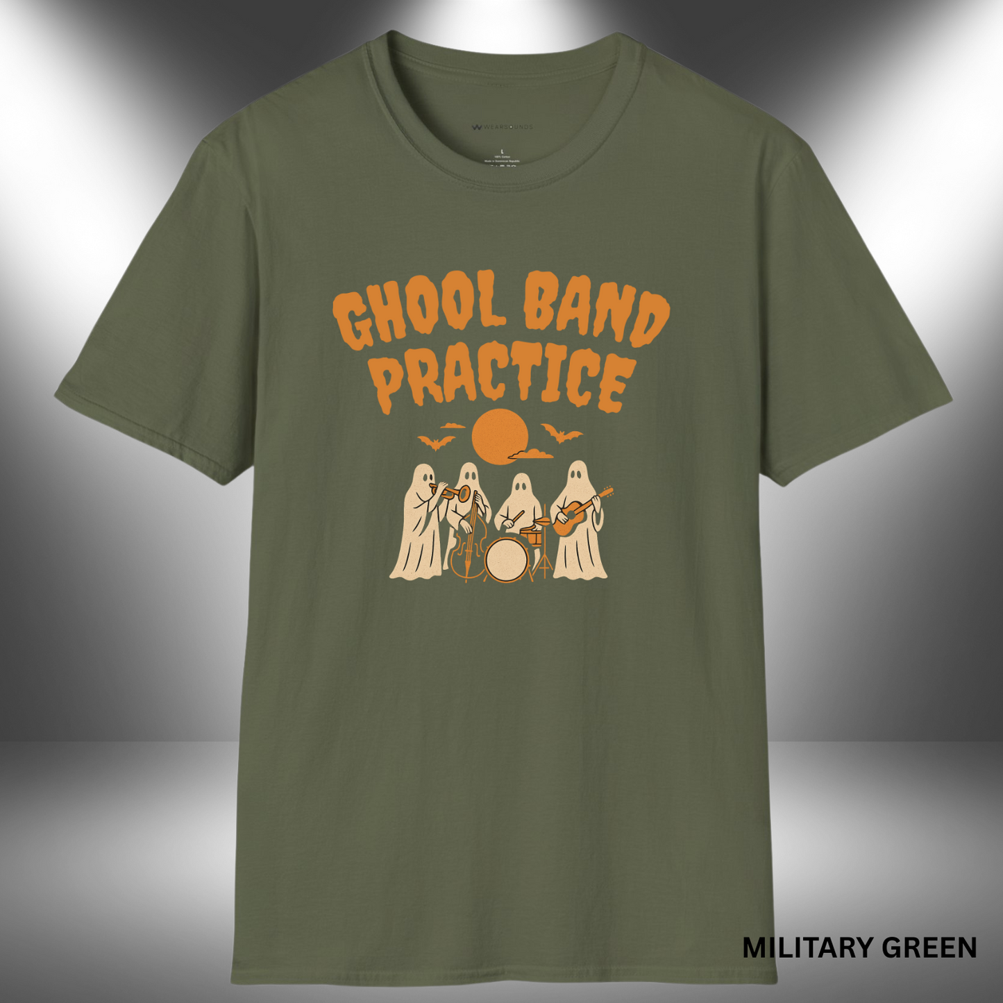 Ghoul Band Practice | T-SHIRT - 5 colors - 9 sizes | Halloween Musician Ghost Tee Shirt - Grab this tee and march your way into Halloween season with a spooky spin on band pride!