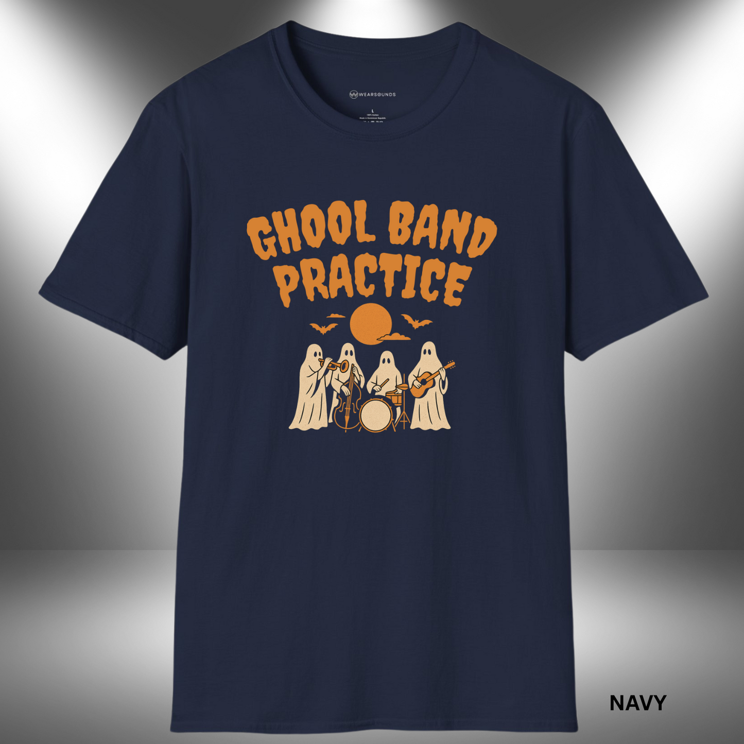Ghoul Band Practice | T-SHIRT - 5 colors - 9 sizes | Halloween Musician Ghost Tee Shirt - Grab this tee and march your way into Halloween season with a spooky spin on band pride!