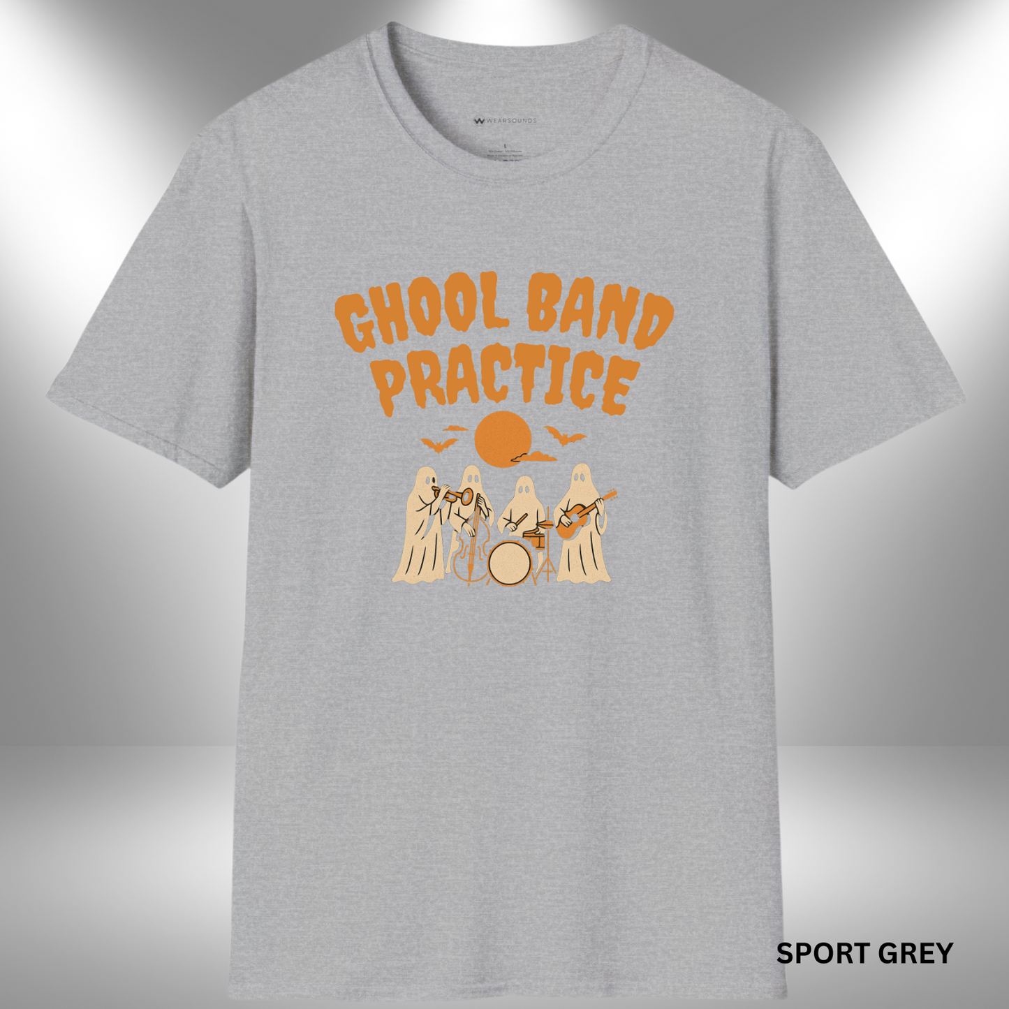 Ghoul Band Practice | T-SHIRT - 5 colors - 9 sizes | Halloween Musician Ghost Tee Shirt - Grab this tee and march your way into Halloween season with a spooky spin on band pride!