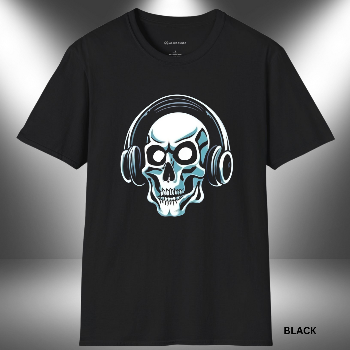 GRAVE RAVE SKULL MUSIC | T-SHIRT - 3 colors - 9 sizes | made for those who feel music in their bones.