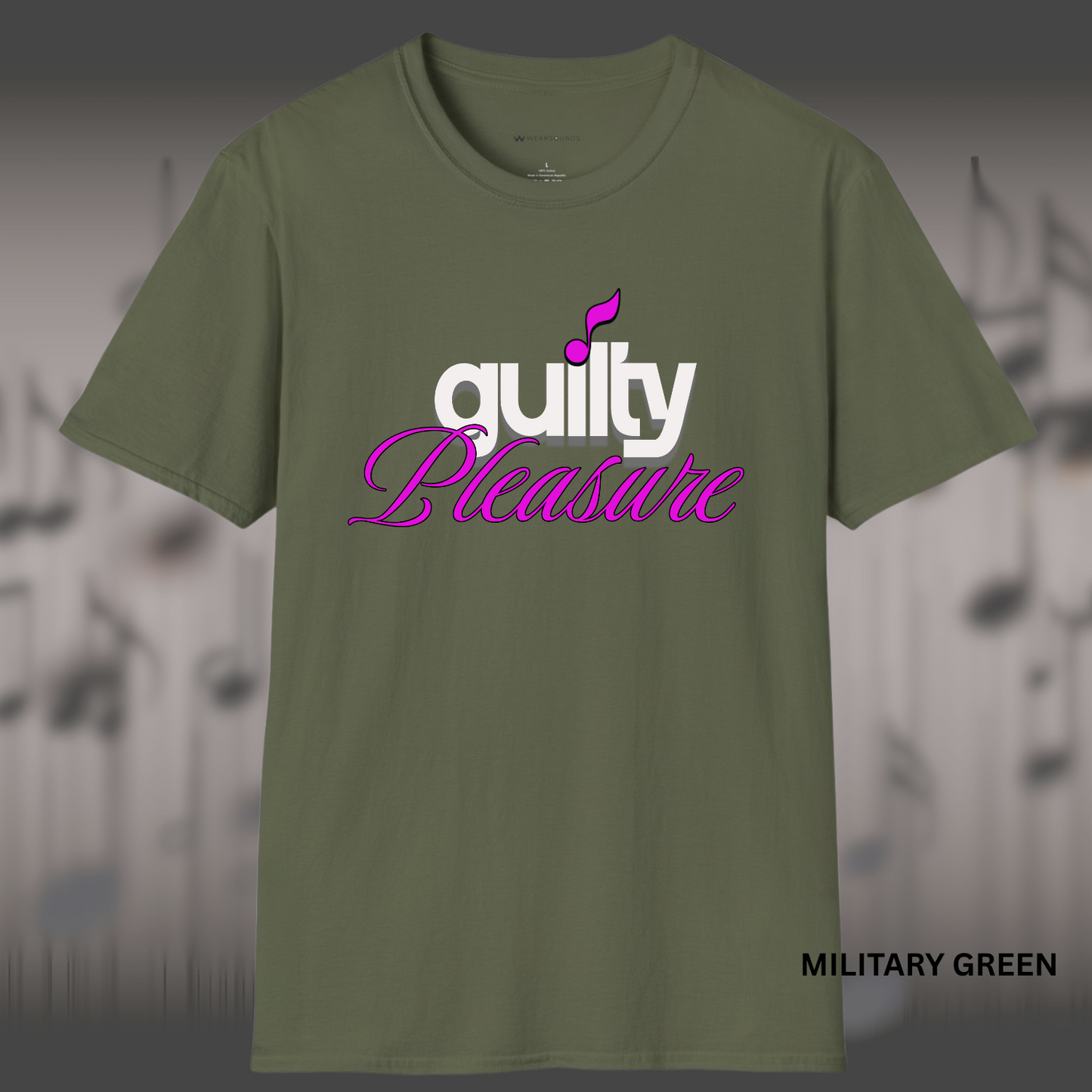 GUILTY PLEASURE | T-SHIRT - 6 colors - 9 sizes | Celebrate your sound with a wink and a vibe.