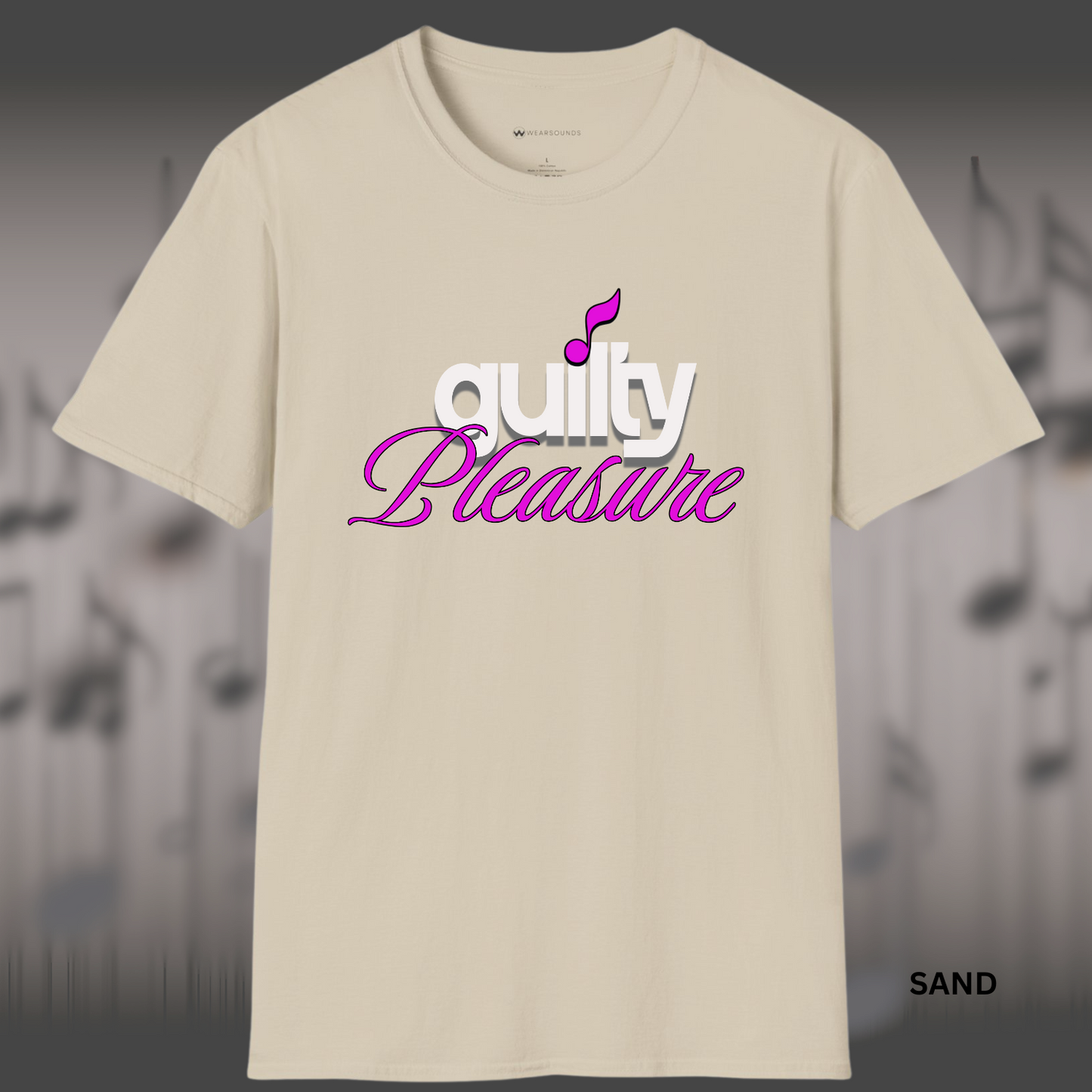 GUILTY PLEASURE | T-SHIRT - 6 colors - 9 sizes | Celebrate your sound with a wink and a vibe.
