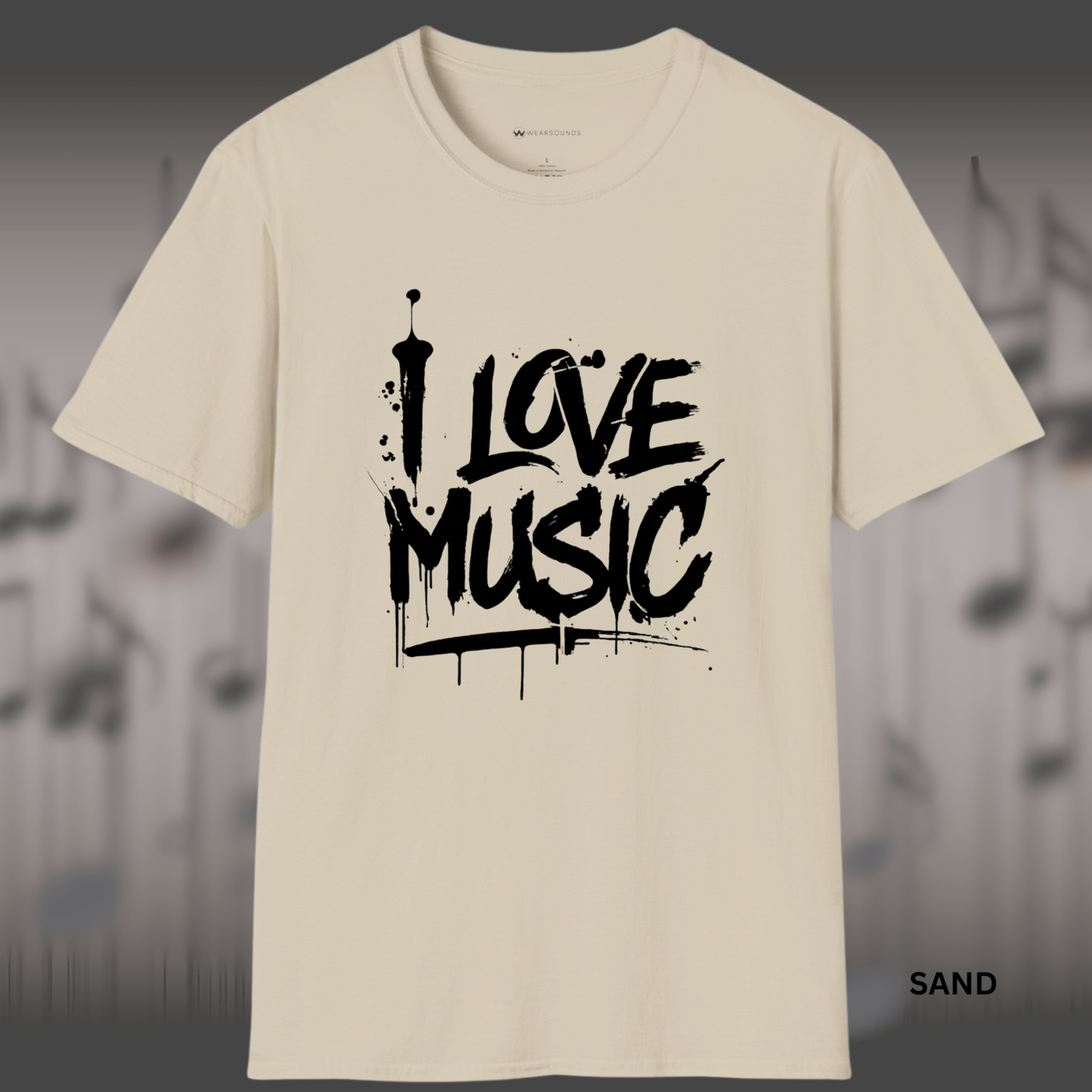 I LOVE MUSIC | T-SHIRT - 5 colors - 9 sizes | π Great for: Everyone who loves music! It's that simple.