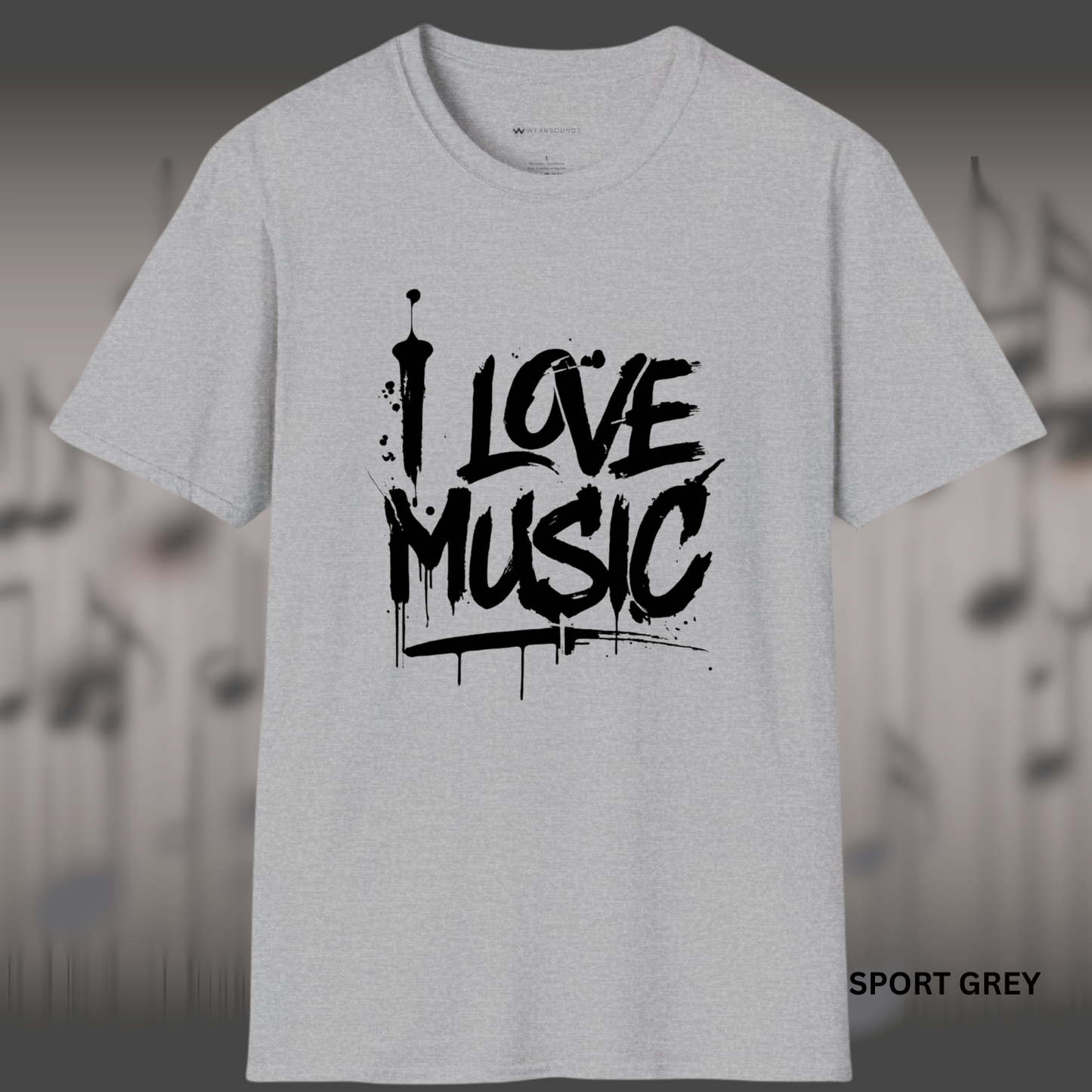 I LOVE MUSIC | T-SHIRT - 5 colors - 9 sizes | π Great for: Everyone who loves music! It's that simple.