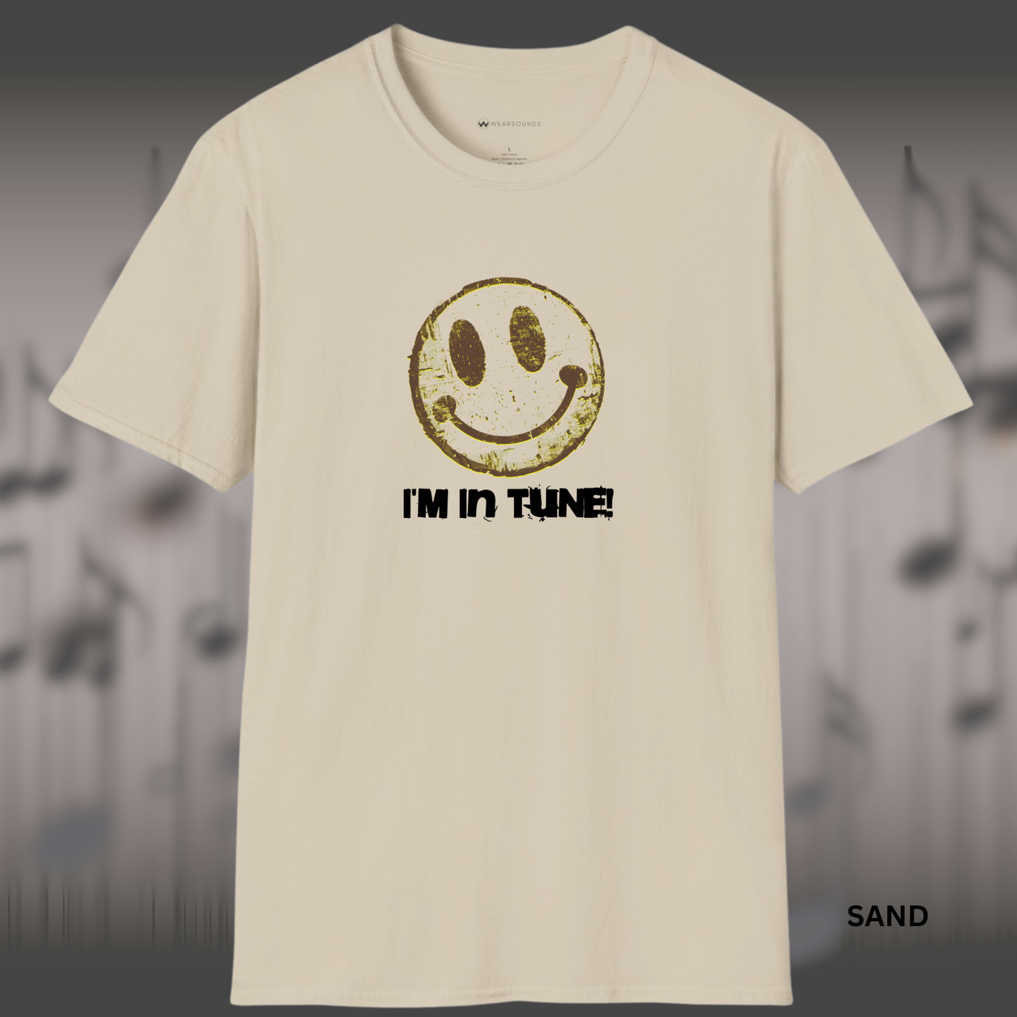 I'M IN TUNE (WITH A SMILE) | T-SHIRT - 3 colors - 9 sizes | π Perfect for: Musicians and producerS, DJs and electronic artists, Mindful music lovers