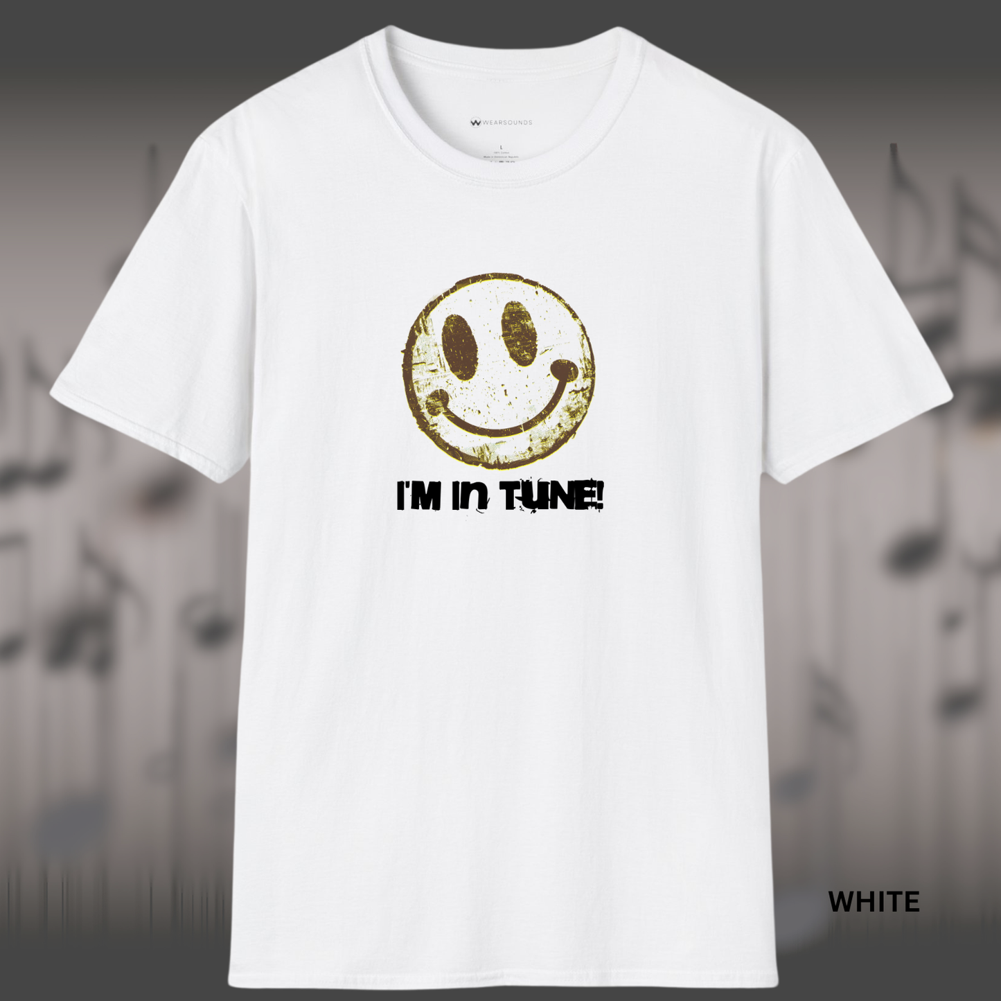 I'M IN TUNE (WITH A SMILE) | T-SHIRT - 3 colors - 9 sizes | π Perfect for: Musicians and producerS, DJs and electronic artists, Mindful music lovers