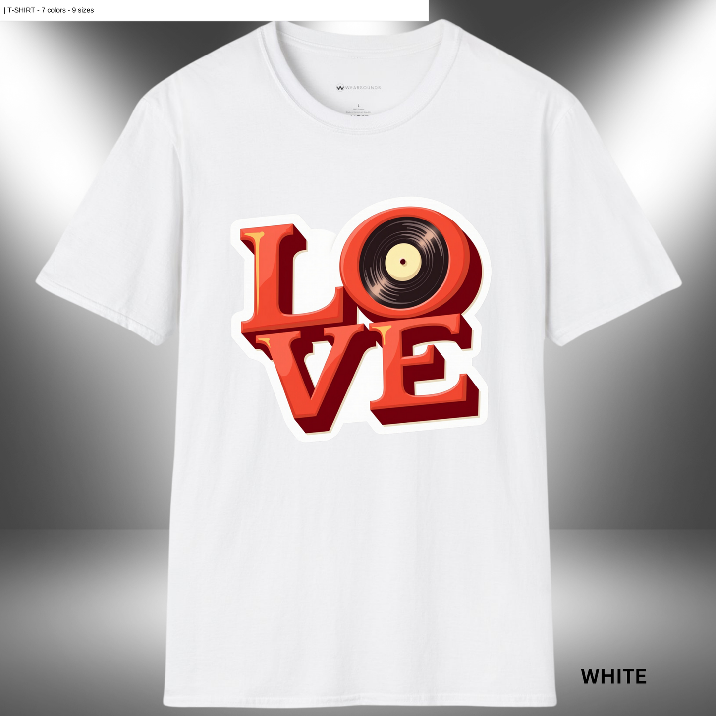 L O V E - (VINYL) | T-SHIRT - 7 colors - 9 sizes