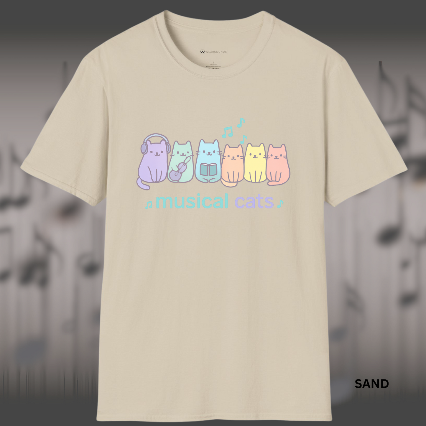 MUSICAL CATS - PURRFECT HARMONY | T-SHIRT - 6 colors - 9 sizes | Grab this design and let your inner music cat shine!