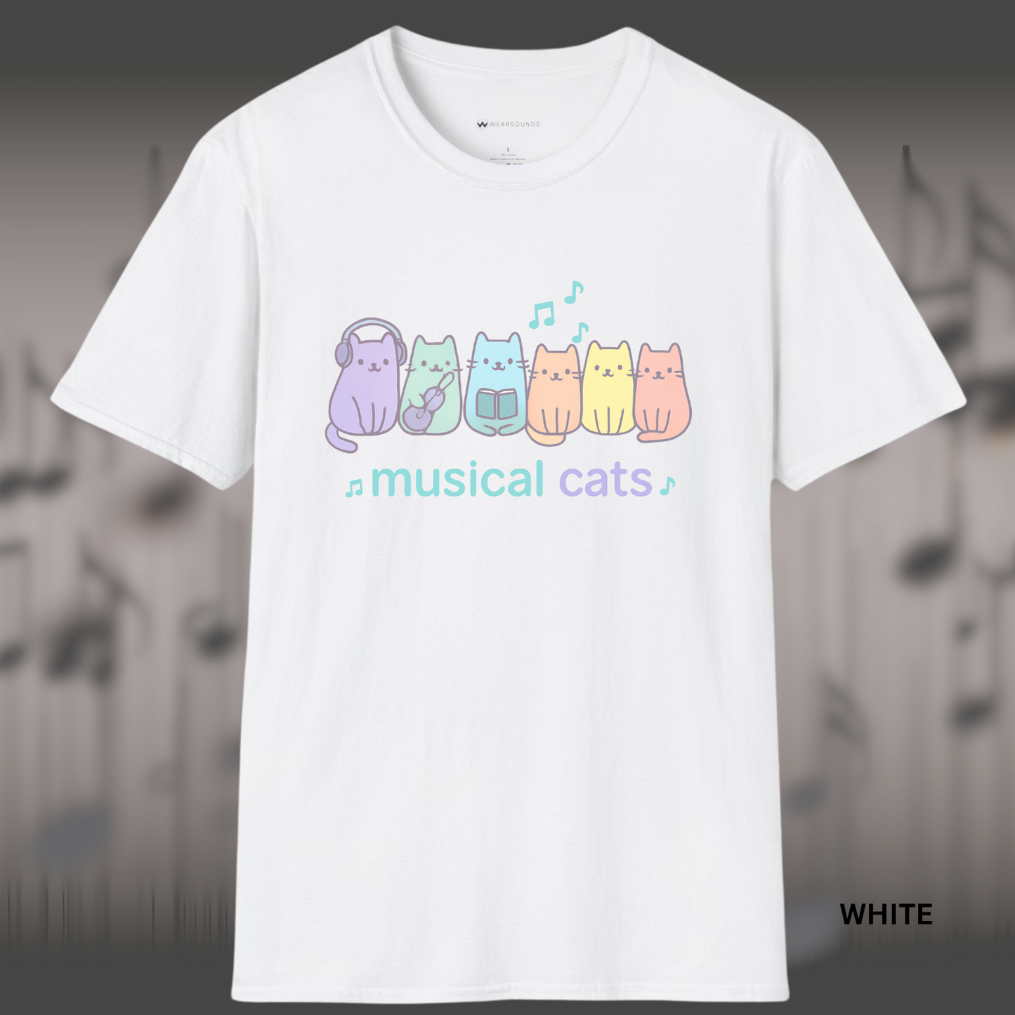 MUSICAL CATS - PURRFECT HARMONY | T-SHIRT - 6 colors - 9 sizes | Grab this design and let your inner music cat shine!