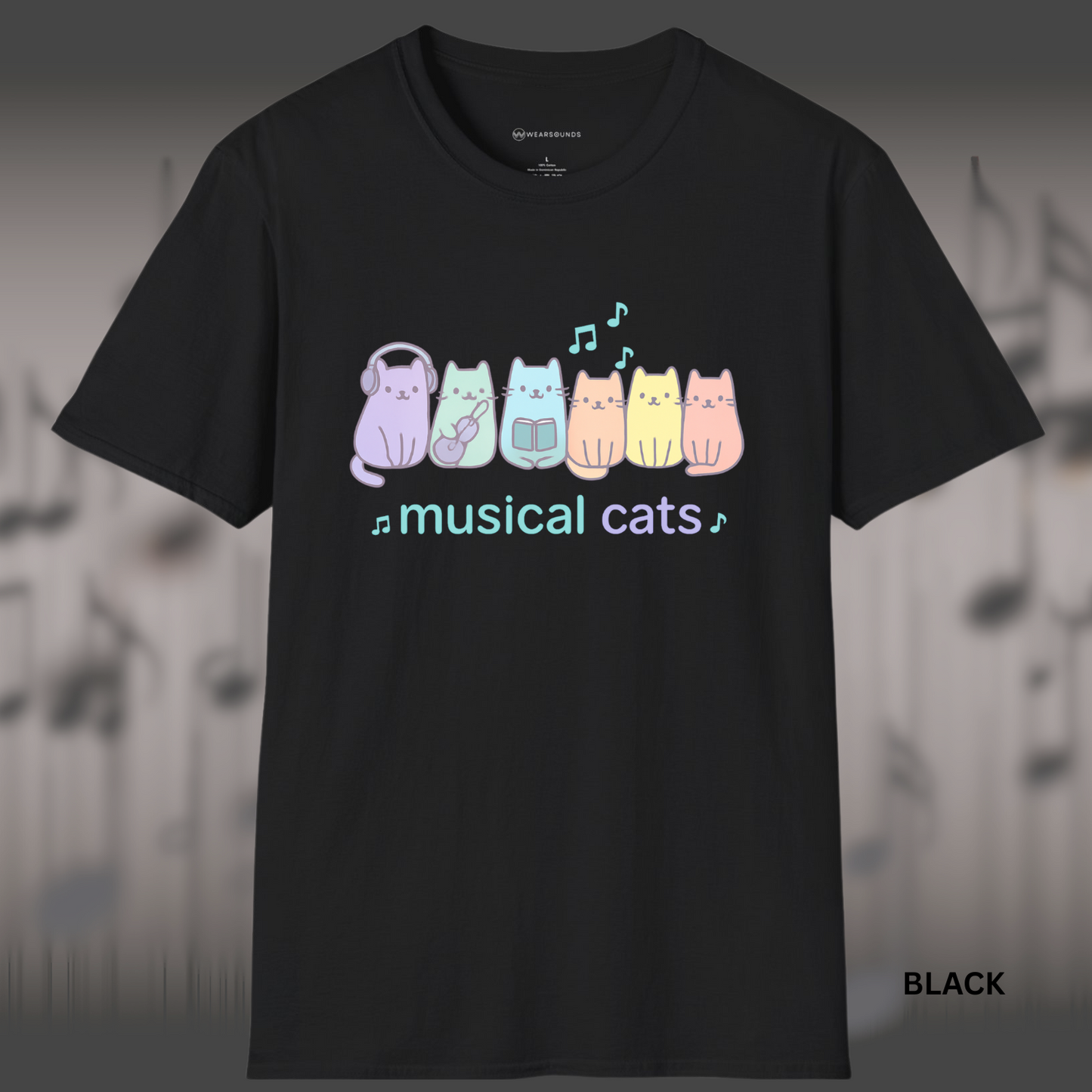MUSICAL CATS - PURRFECT HARMONY | T-SHIRT - 6 colors - 9 sizes | Grab this design and let your inner music cat shine!