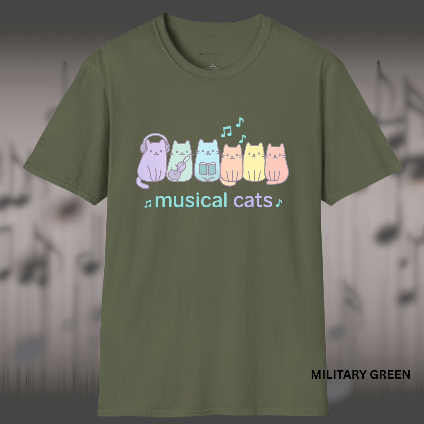 MUSICAL CATS - PURRFECT HARMONY | T-SHIRT - 6 colors - 9 sizes | Grab this design and let your inner music cat shine!