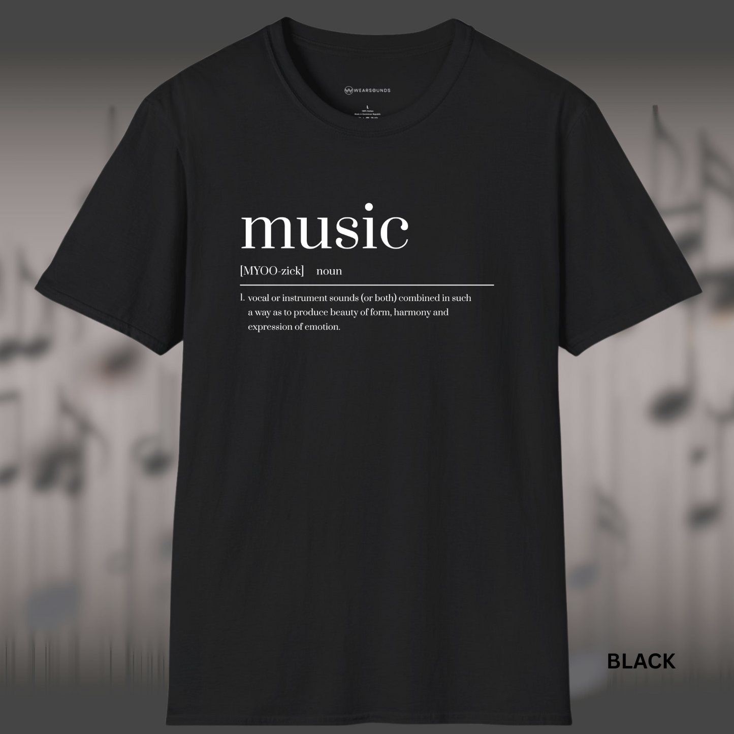 MUSIC DEFINED | T-SHIRT - 7 colors - 9 sizes |Wear the definition of your passion — perfect for music lovers who know it's more than sound.