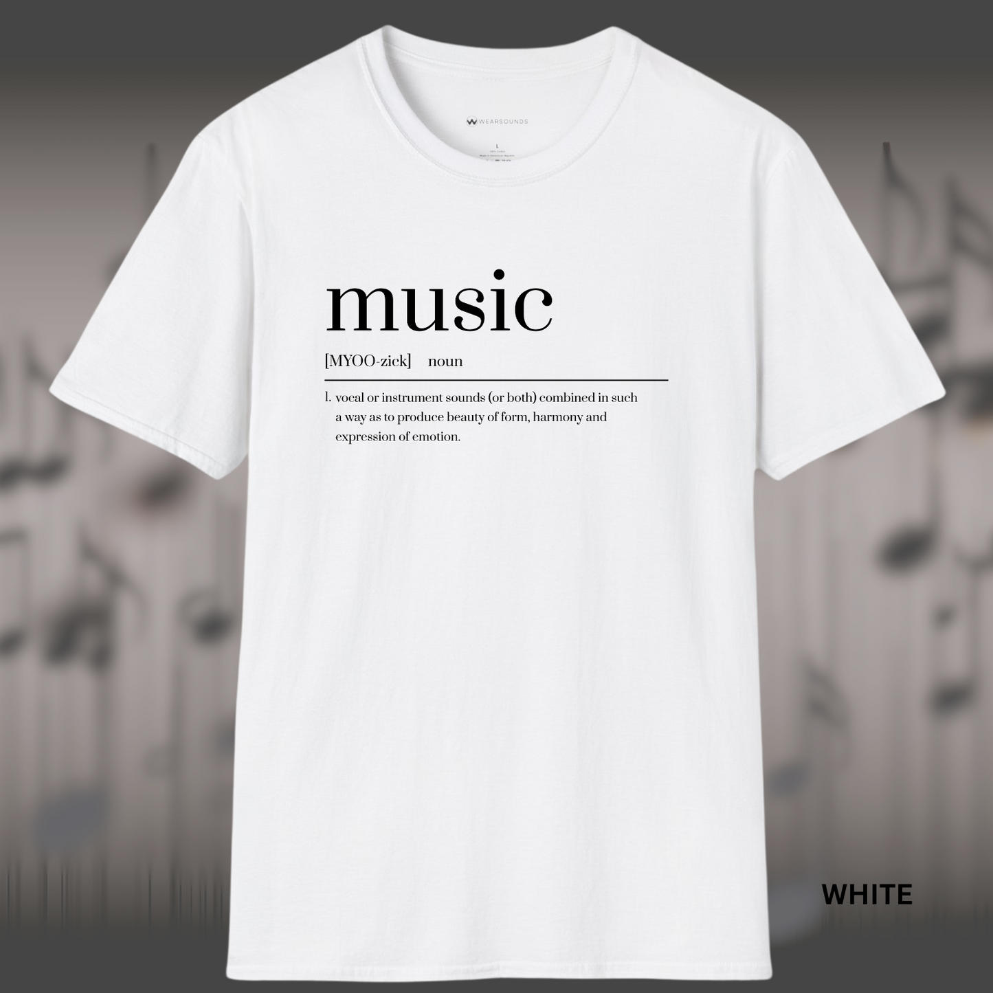 MUSIC DEFINED | T-SHIRT - 7 colors - 9 sizes |Wear the definition of your passion — perfect for music lovers who know it's more than sound.