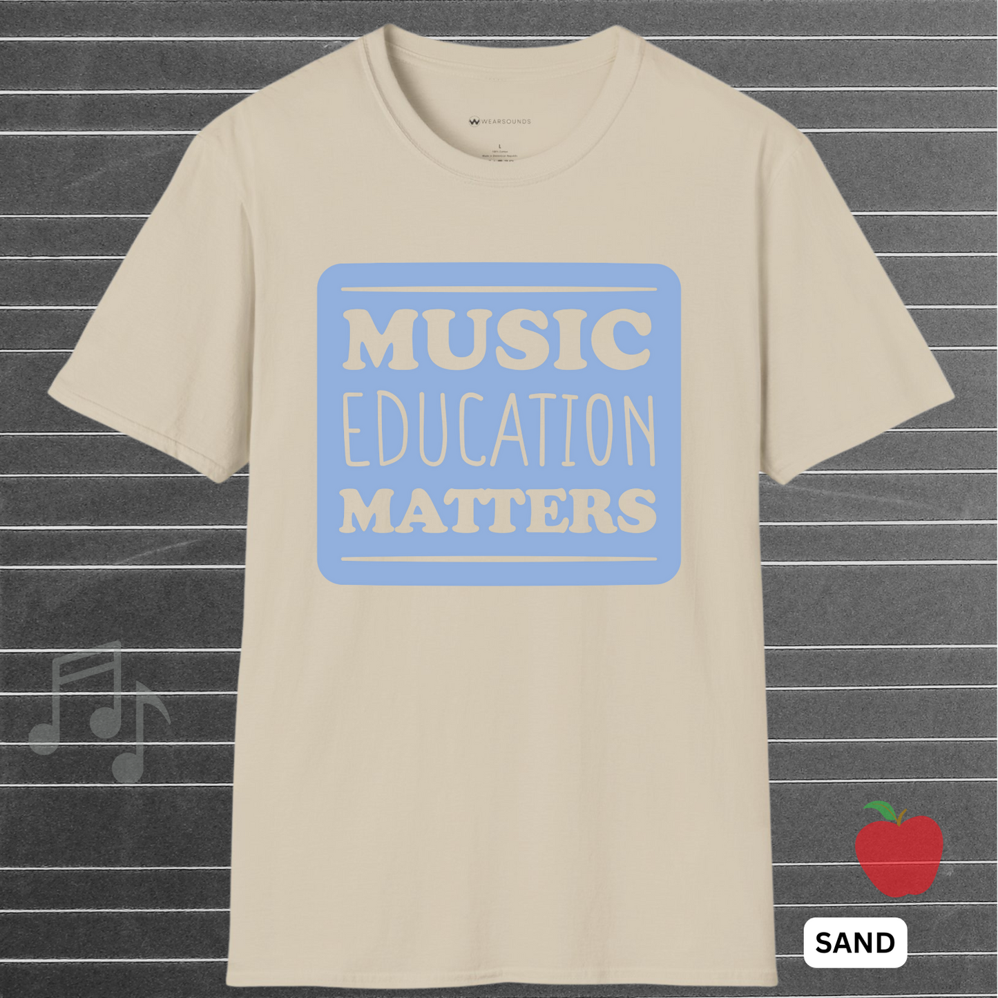 MUSIC EDUCATION MATTERS - Blue | T-SHIRT - 7 colors - 9 sizes | Support the soundtrack of our schools—wear your passion for music education with pride.