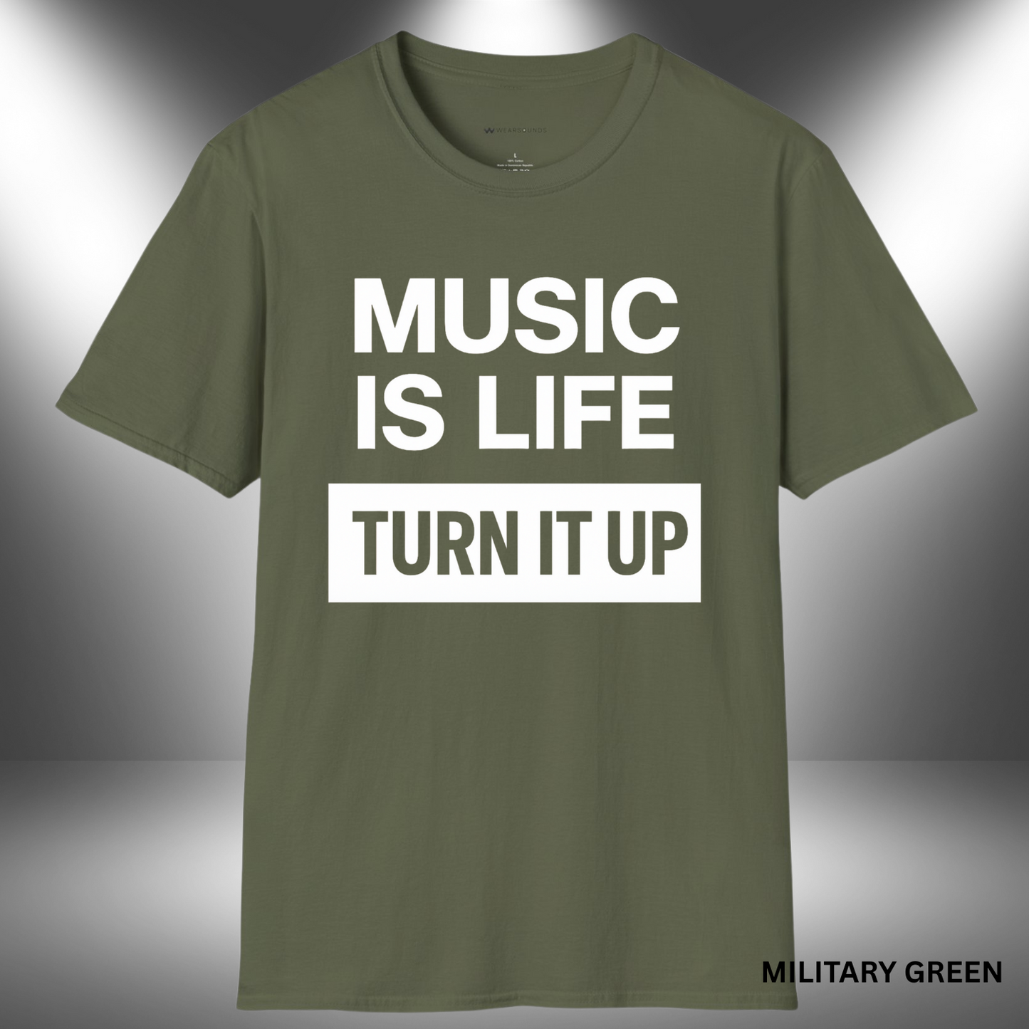 MUSIC IS LIFE - TURN IT UP | T-SHIRT - 7 colors - 9 sizes | Let the world know how you live. Crank up your style and grab this tee now!