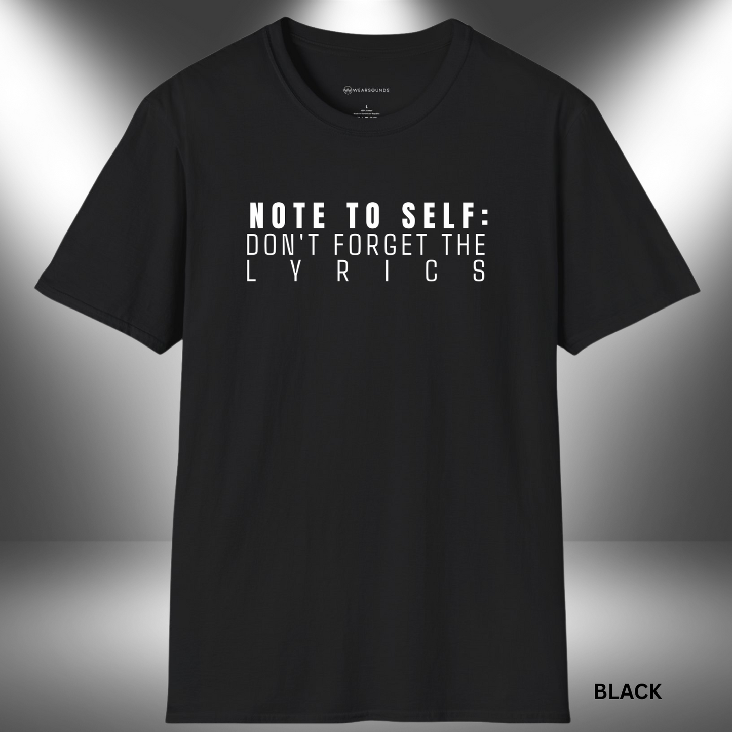 NOTE TO SELF: DON'T FORGE THE LYRICS | T-SHIRT - 7 colors - 9 sizes