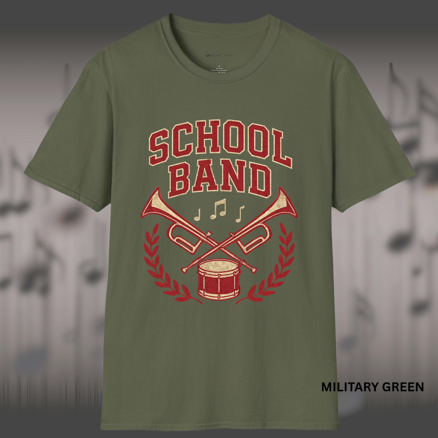SCHOOL BAND CREST OF SOUND | Rep your band with pride! | T-SHIRT - 7 colors - 9 sizes