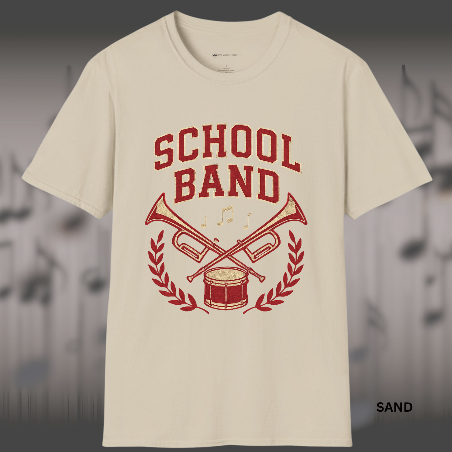 SCHOOL BAND CREST OF SOUND | Rep your band with pride! | T-SHIRT - 7 colors - 9 sizes