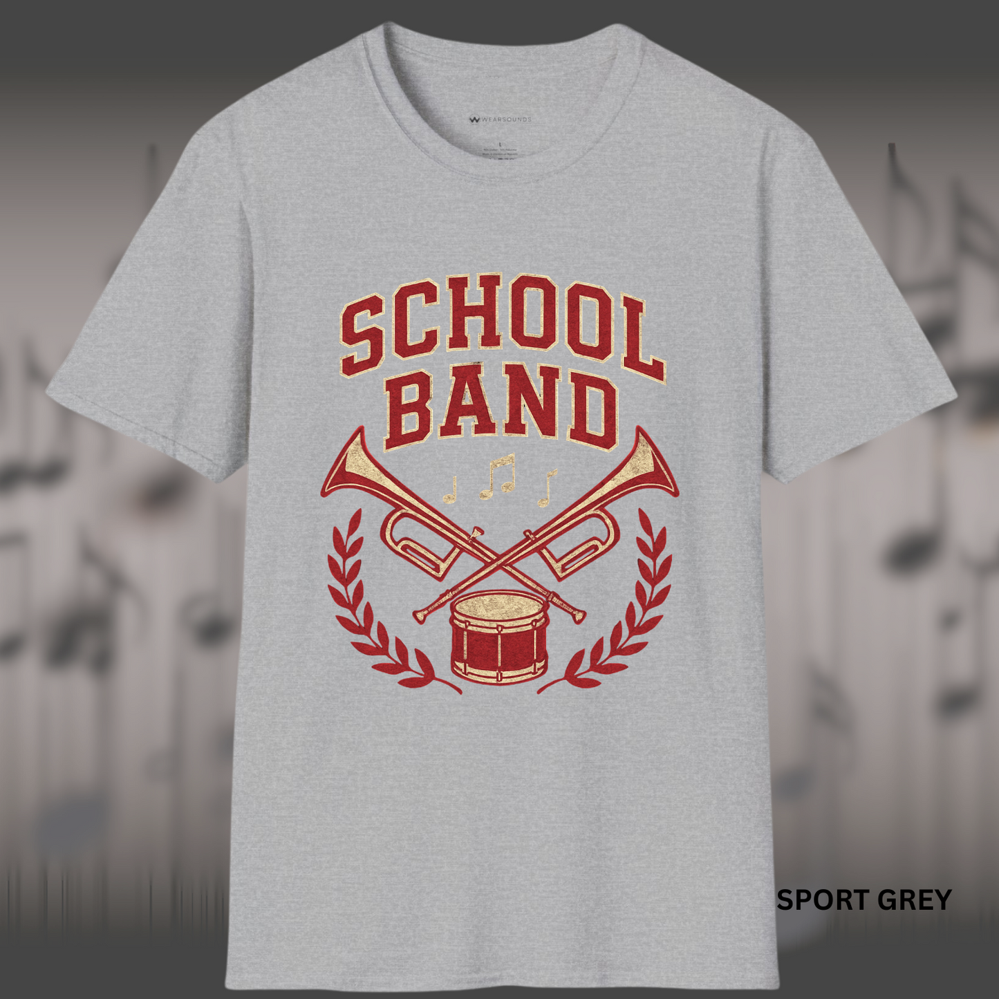 SCHOOL BAND CREST OF SOUND | Rep your band with pride! | T-SHIRT - 7 colors - 9 sizes
