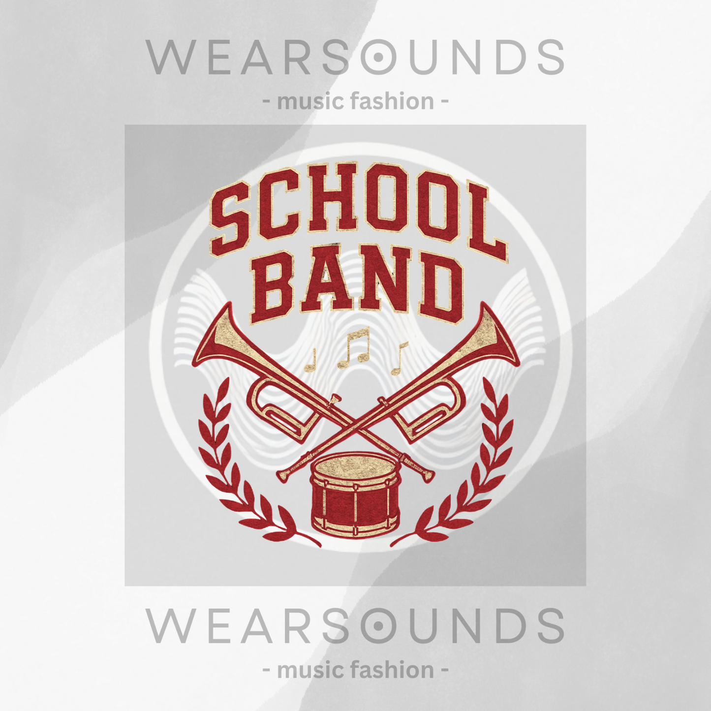 SCHOOL BAND CREST OF SOUND | Rep your band with pride! | T-SHIRT - 7 colors - 9 sizes