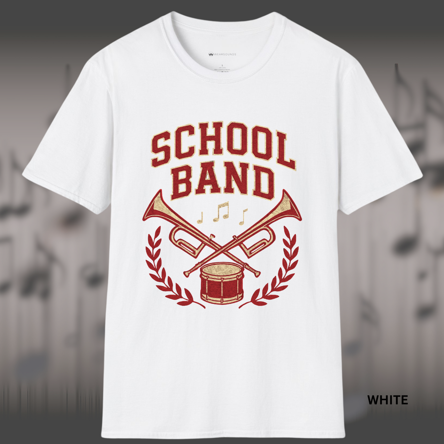 SCHOOL BAND CREST OF SOUND | Rep your band with pride! | T-SHIRT - 7 colors - 9 sizes