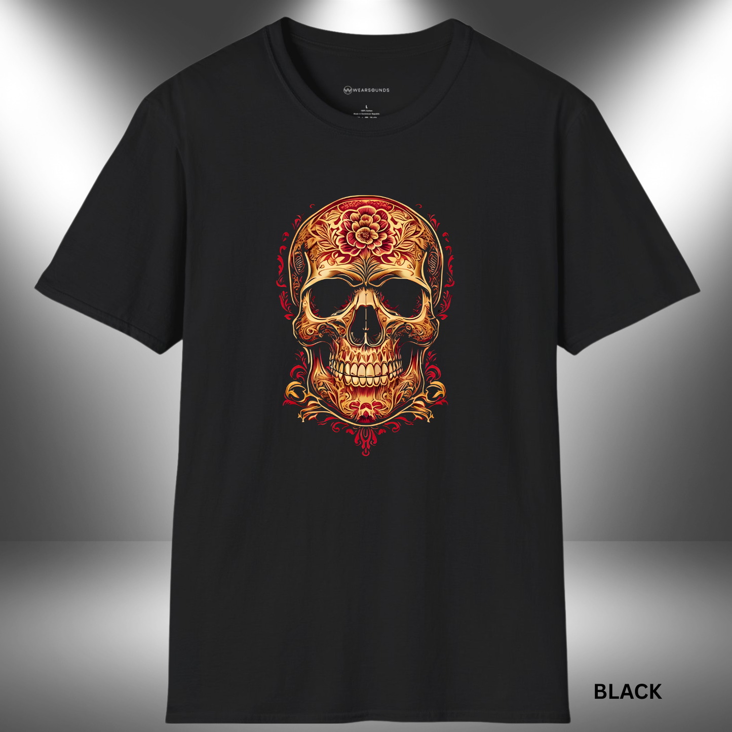 SKULL SONATA | T-SHIRT - BLACK - 9 sizes | Perfect for: Tattoo art lovers and collectors, Musicians with a gothic or metal aesthetic, skull art, or alternative fashion, Anyone who lives loud and loves to stand out